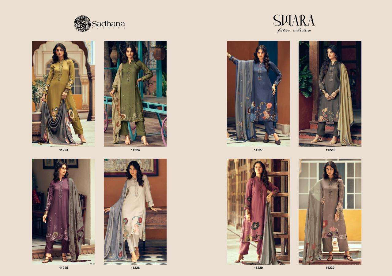 SADHANA FASHION SWARA PASHMINA DIGITAL PRINTS WITH WORK SUIT