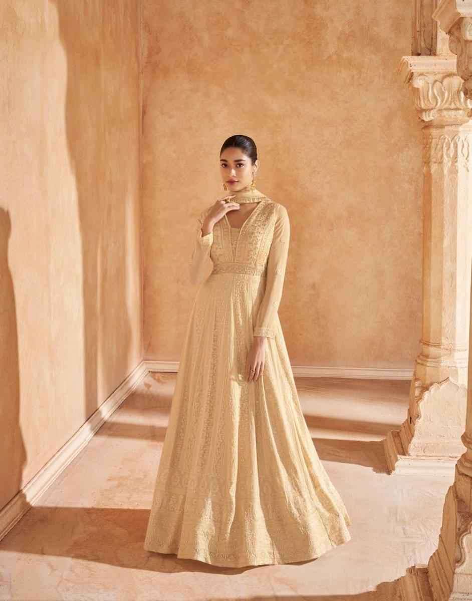 SAYURI DESIGNER SAHIRA GEROGETTE HEAVY DESIGNER ANARKALI GOWN DRESS