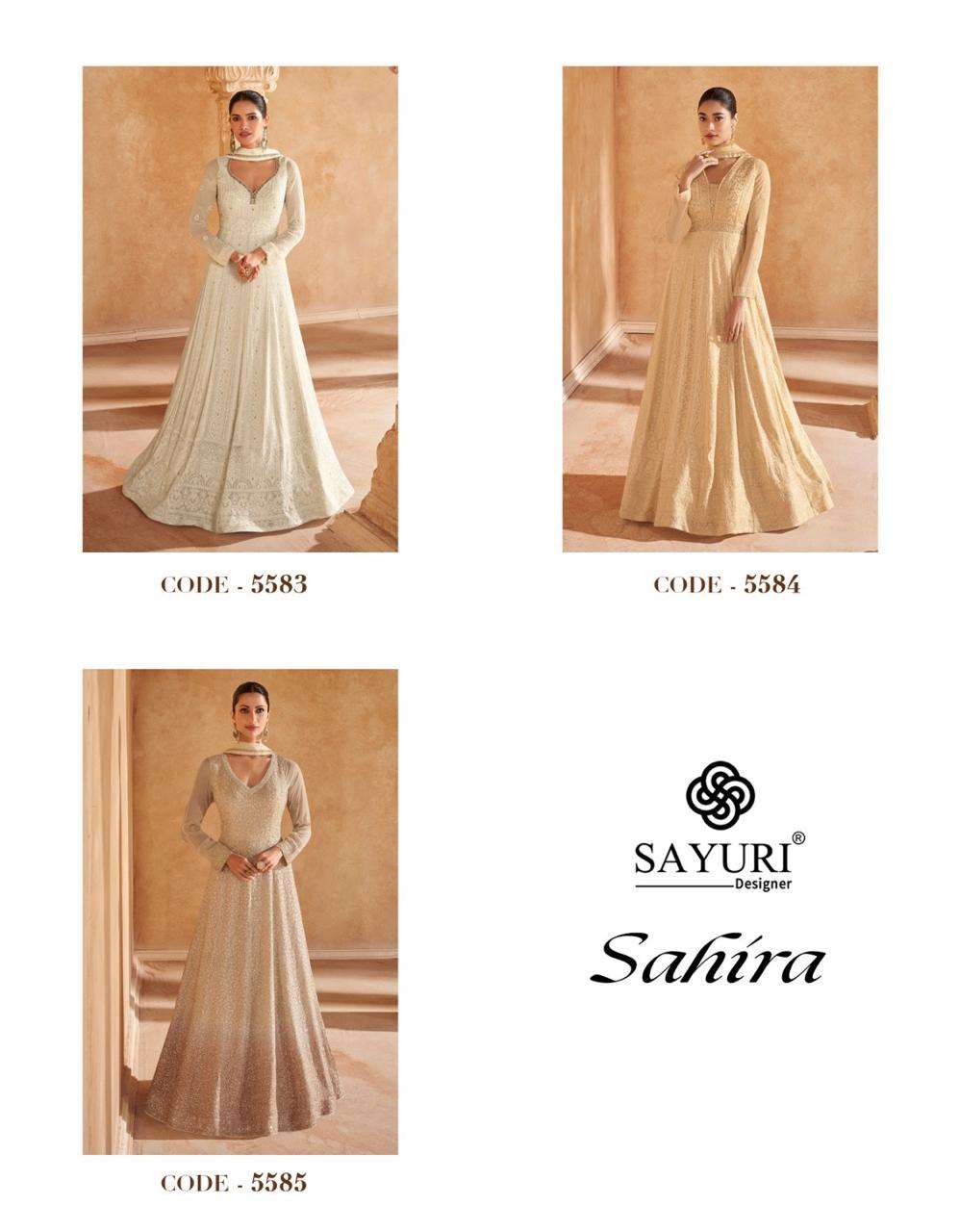SAYURI DESIGNER SAHIRA GEROGETTE HEAVY DESIGNER ANARKALI GOWN DRESS