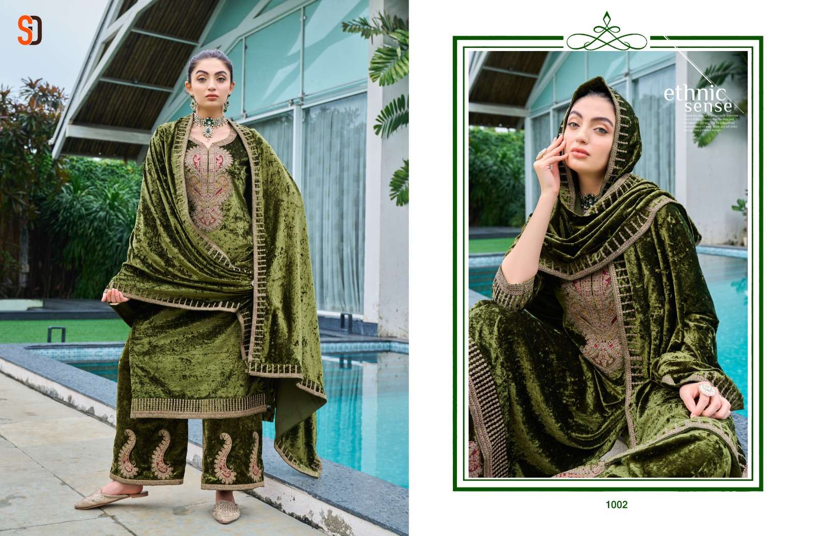 SHRADDHA DESIGNER SHAHZADI VELVET DESIGNER PAKISTANI SUIT
