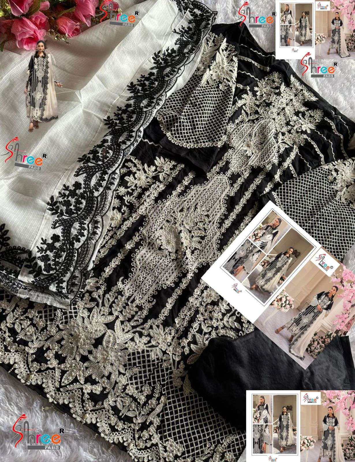 SHREE FABS DESIGN NO S-951 HEAVY EMBROIDERY PARTY WEAR SUIT