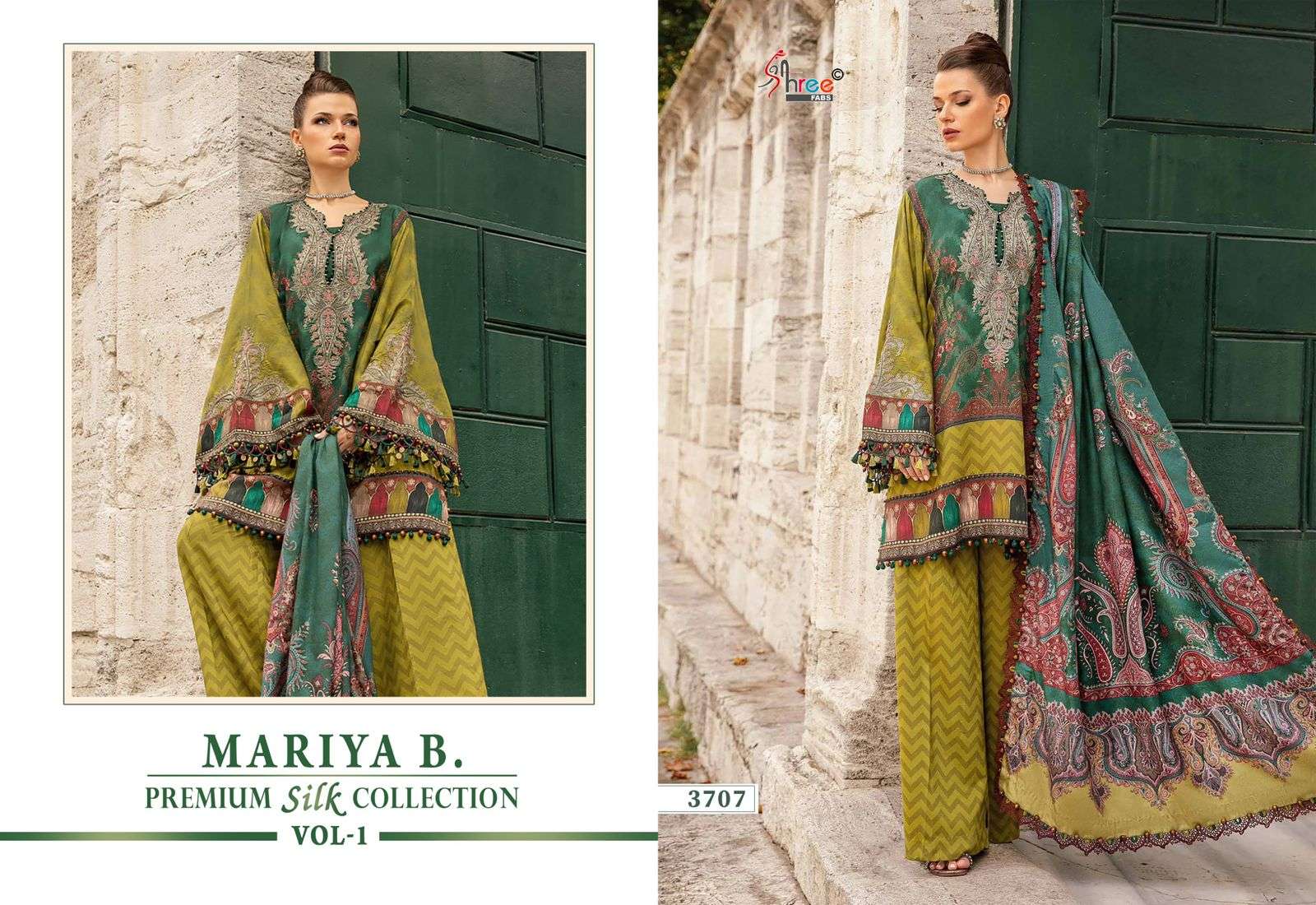 SHREE FABS MARIYA B PREMIUM SILK COLLECTION VOL 1 SATIN SILK FANCY EMBROIDERY SUIT