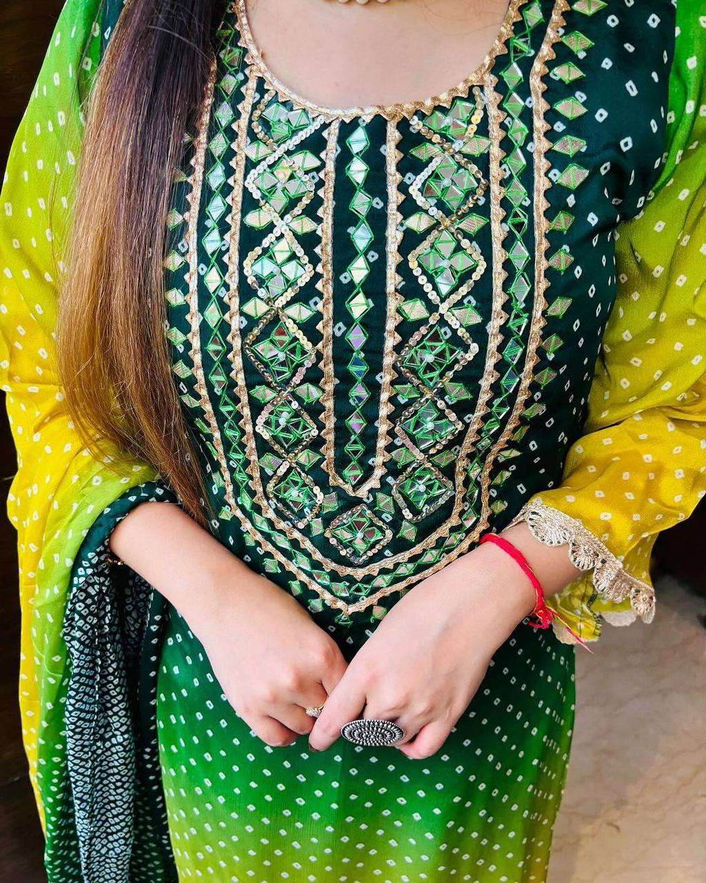 SRK 5209 SHADED FABRIC FANCY DESIGNER LADIES SUIT