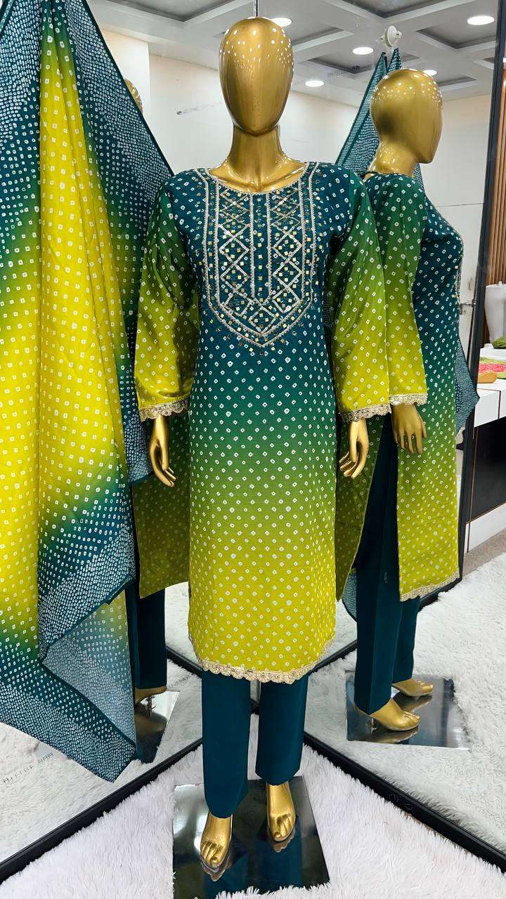 SRK 5209 SHADED FABRIC FANCY DESIGNER LADIES SUIT