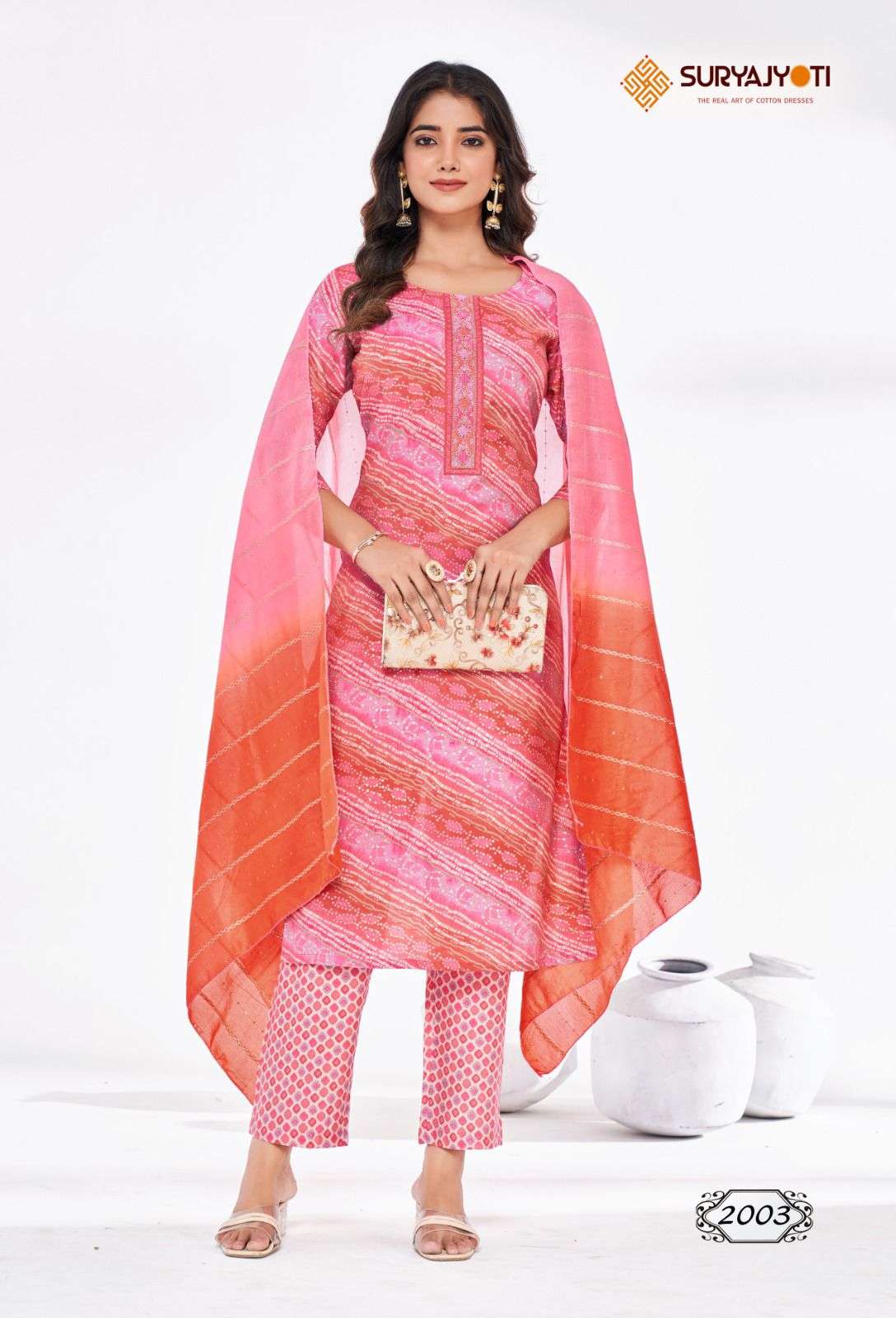 SURYAJYOTI NYKAA VOL 2 MODAL PRINT FABRIC FANCY KURTI COMBO SET 
