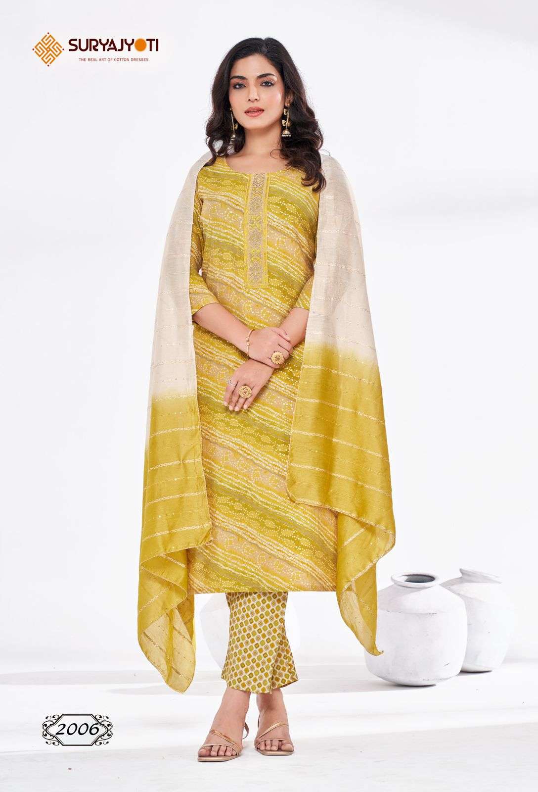 SURYAJYOTI NYKAA VOL 2 MODAL PRINT FABRIC FANCY KURTI COMBO SET 