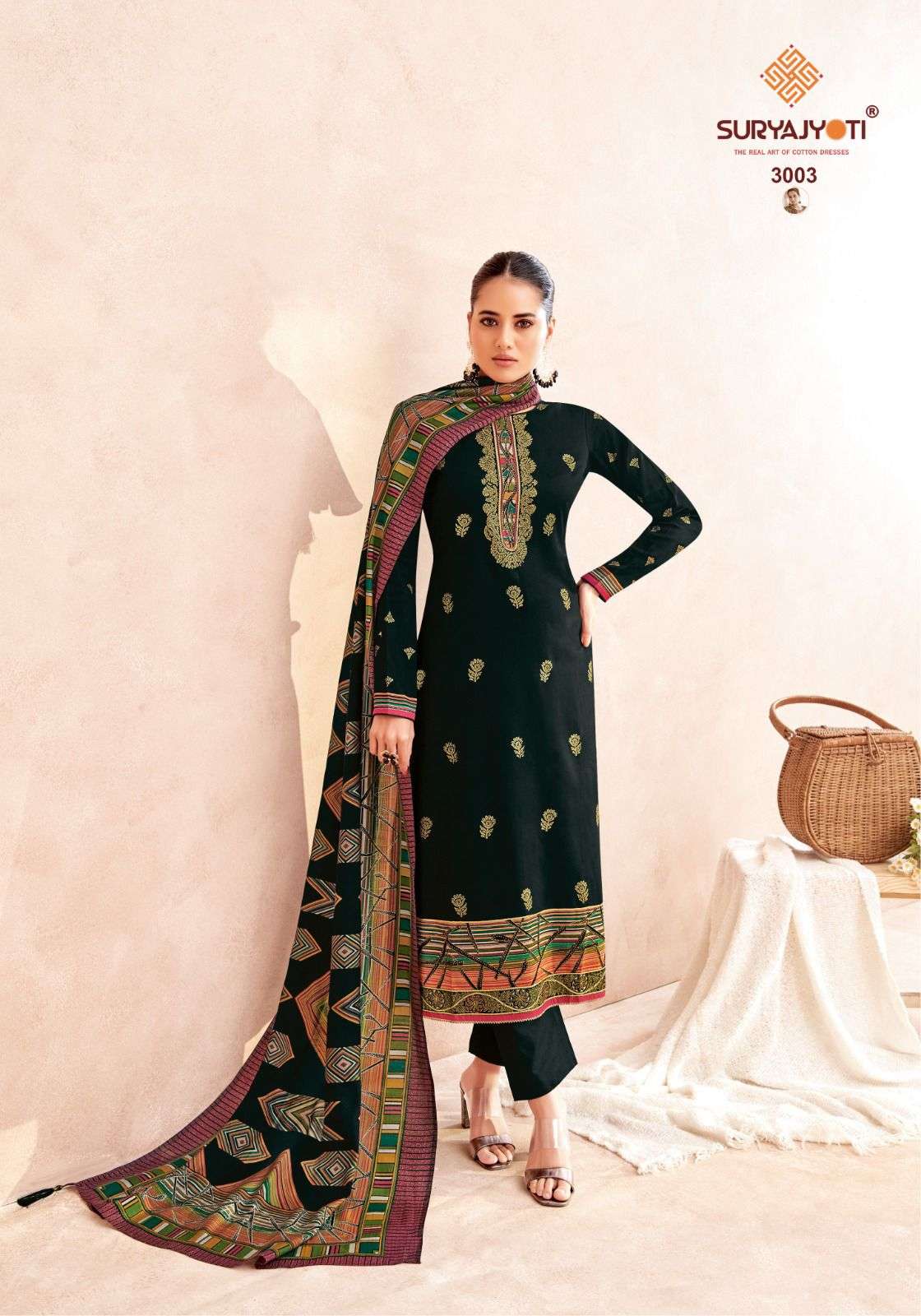 SURYAJYOTI PALLAVI VOL 3 JAM SATIN FANCY WORK SUIT