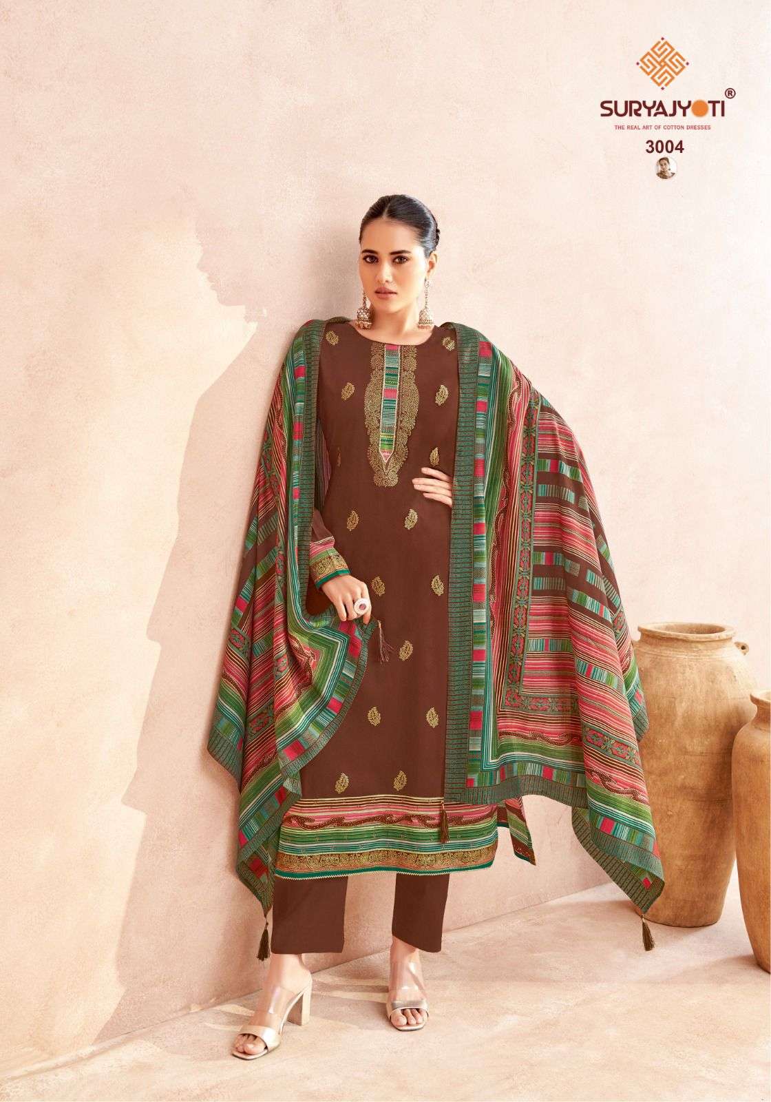 SURYAJYOTI PALLAVI VOL 3 JAM SATIN FANCY WORK SUIT