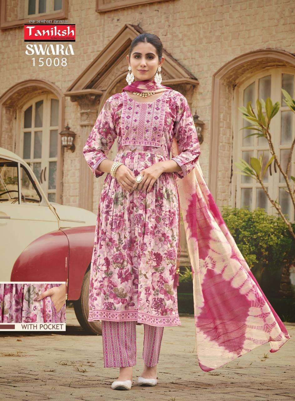 TANIKSH SWARA VOL 15 NAIRA CUT STYLE LADIES KURTI COMBO SET
