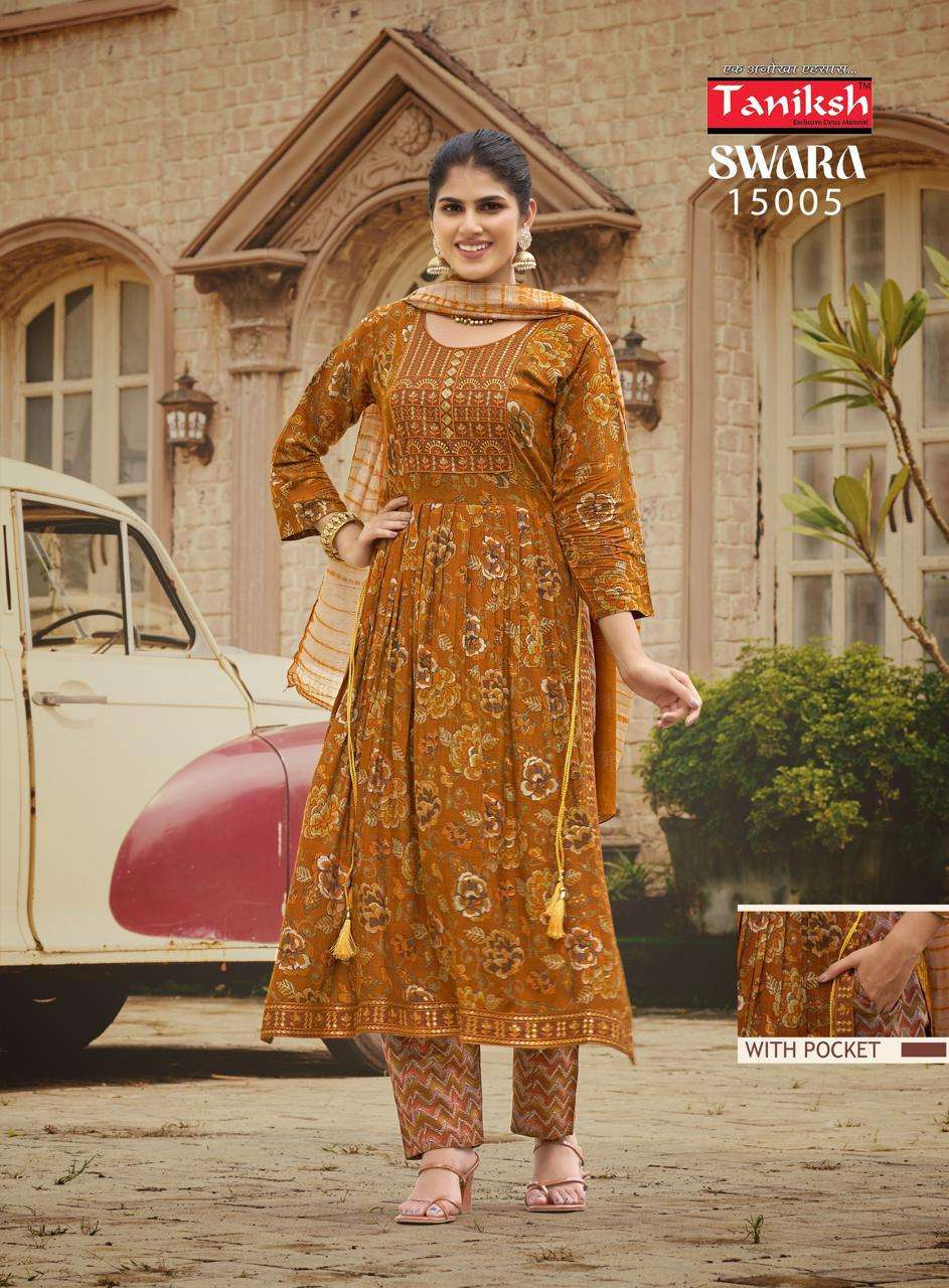 TANIKSH SWARA VOL 15 NAIRA CUT STYLE LADIES KURTI COMBO SET
