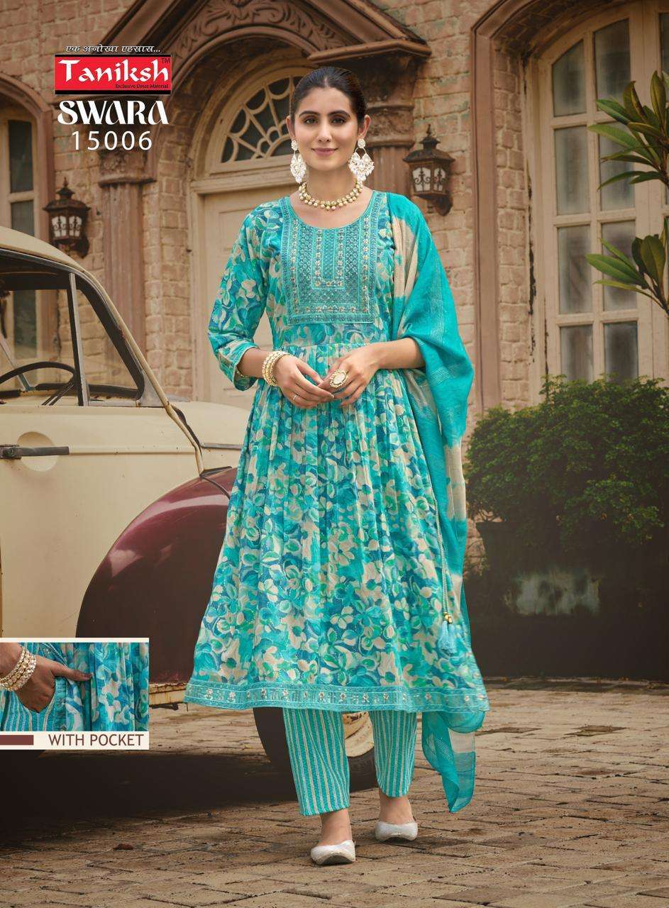 TANIKSH SWARA VOL 15 NAIRA CUT STYLE LADIES KURTI COMBO SET