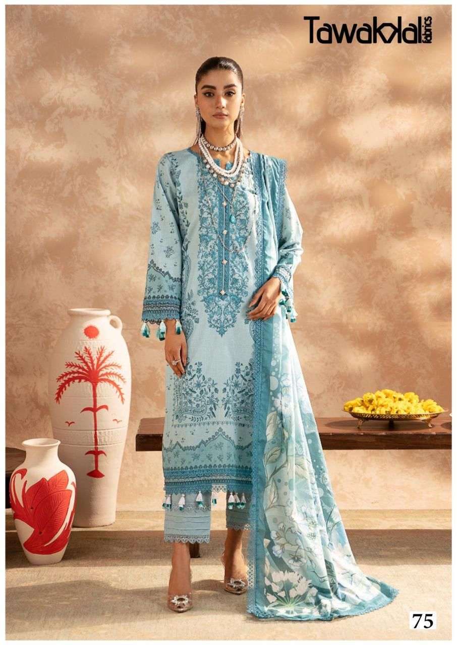 TAWAKKAL FABRICS MEHROZ LUXURY HEAVY COTTON COLLECTION VOL 8 COTTON DIGITAL PRINTS SUIT