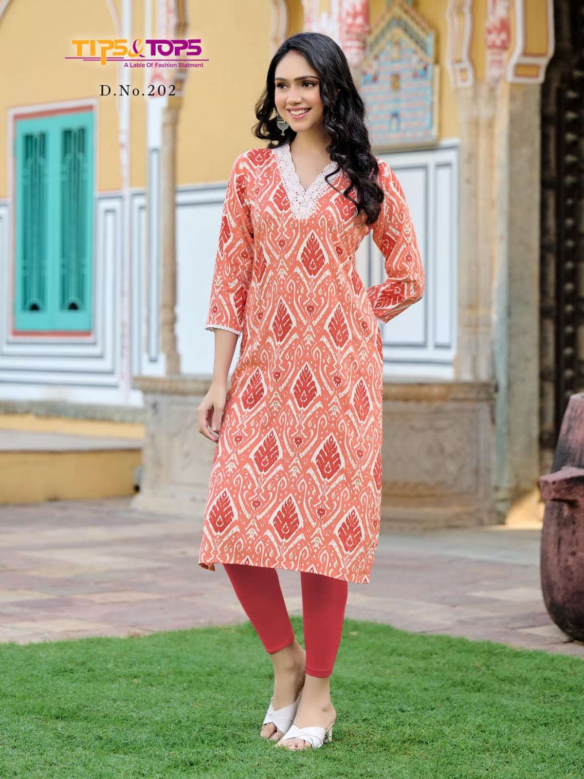 TIPS AND TOPS VIANA VOL 2 RAYON PRINTS FANCY WEAR LADIES KURTI