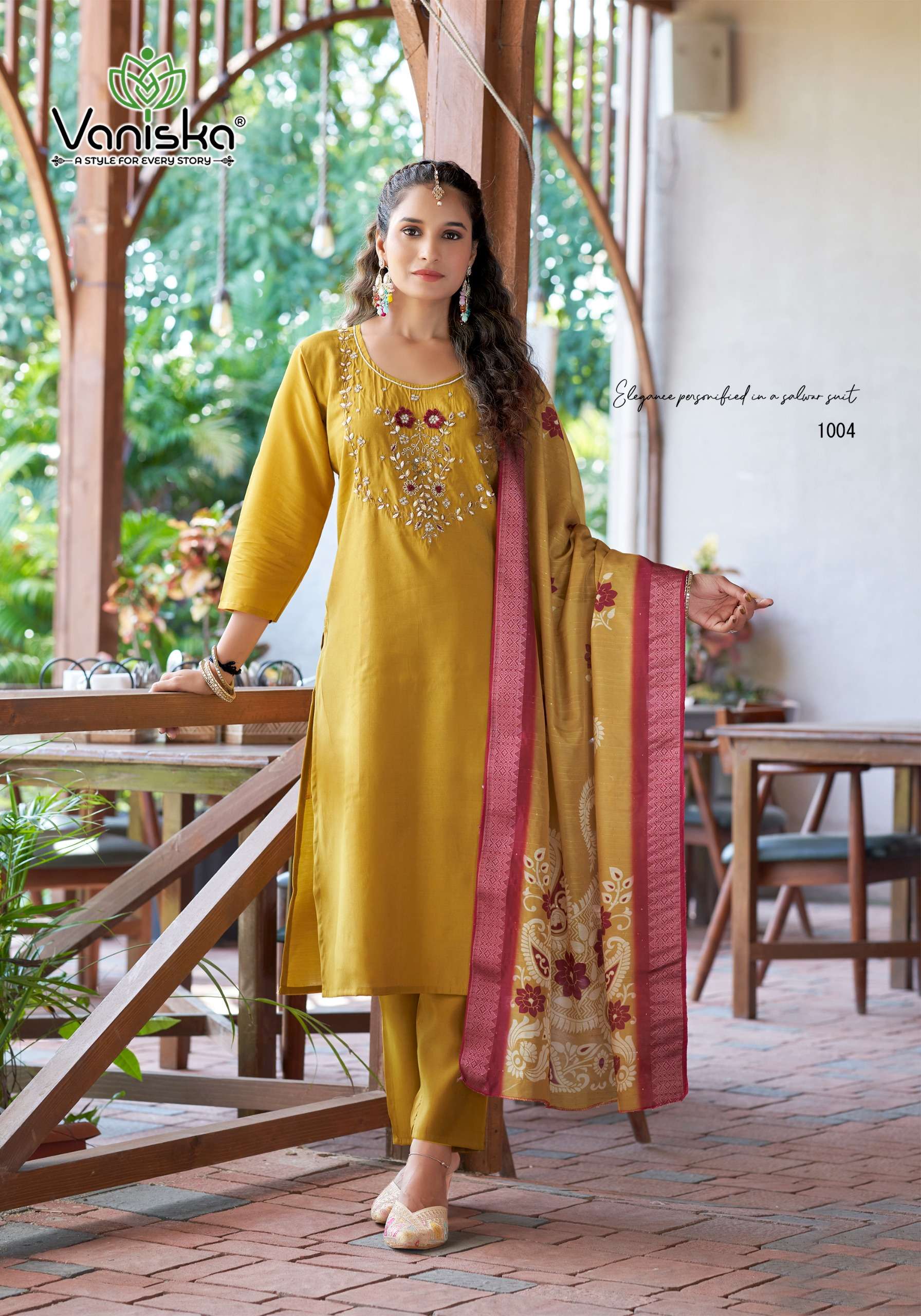 VANISKA FITOOR STRAIGHT KURTI WITH PANT AND DUPATTA SET