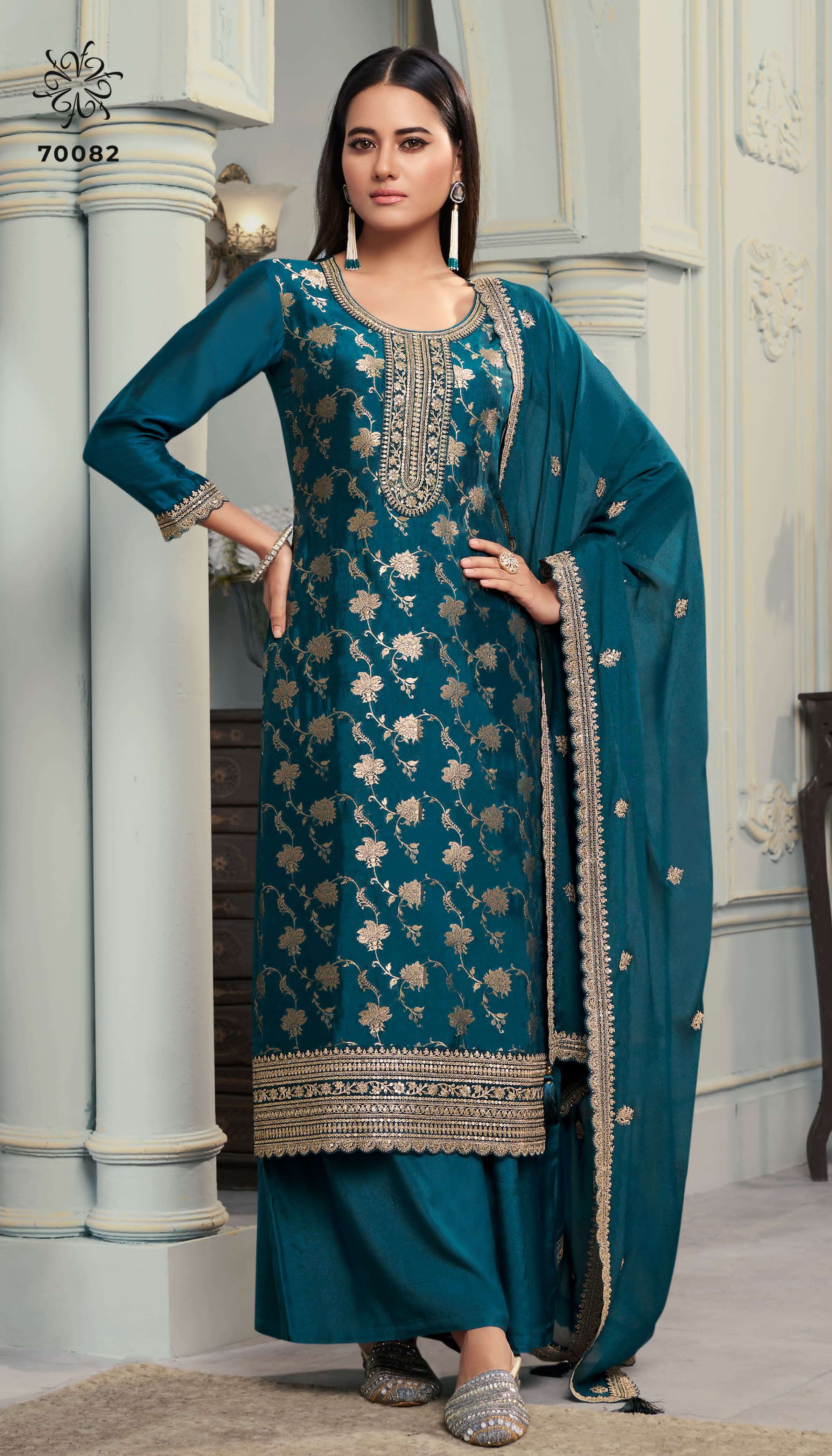 VINAY FASHION KULEESH SILKY VOL 2 SILK JACQUARD DESIGNER SUIT