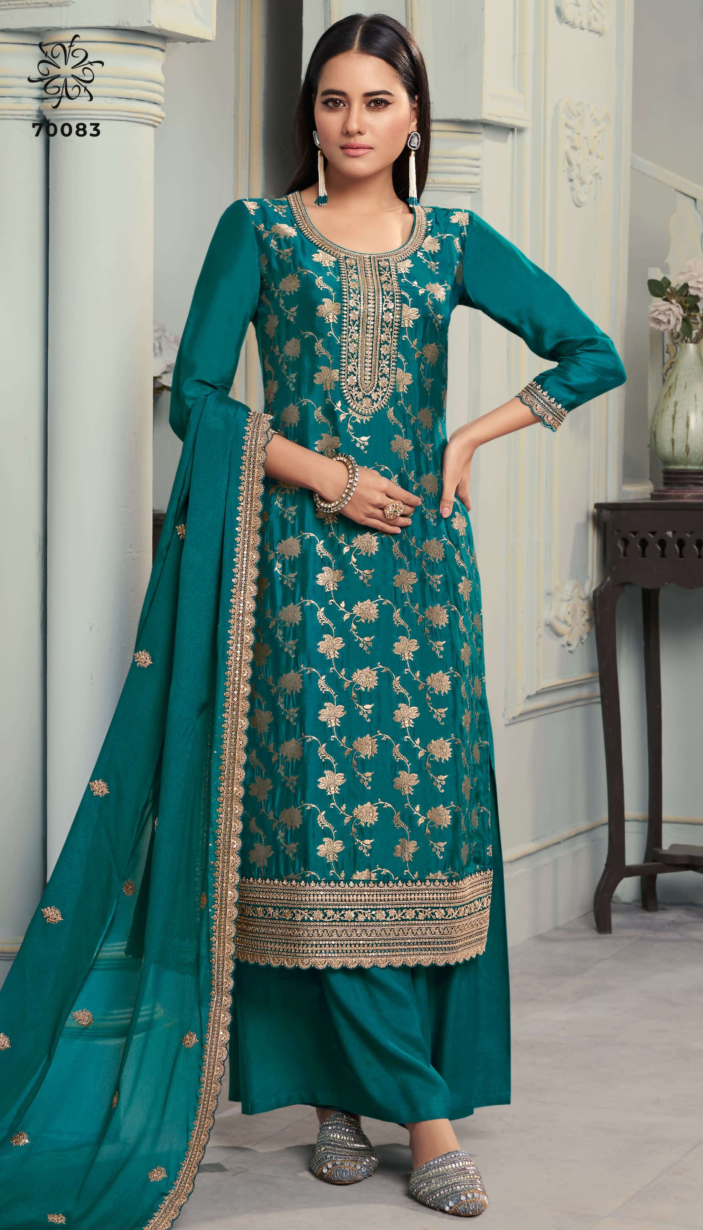 VINAY FASHION KULEESH SILKY VOL 2 SILK JACQUARD DESIGNER SUIT