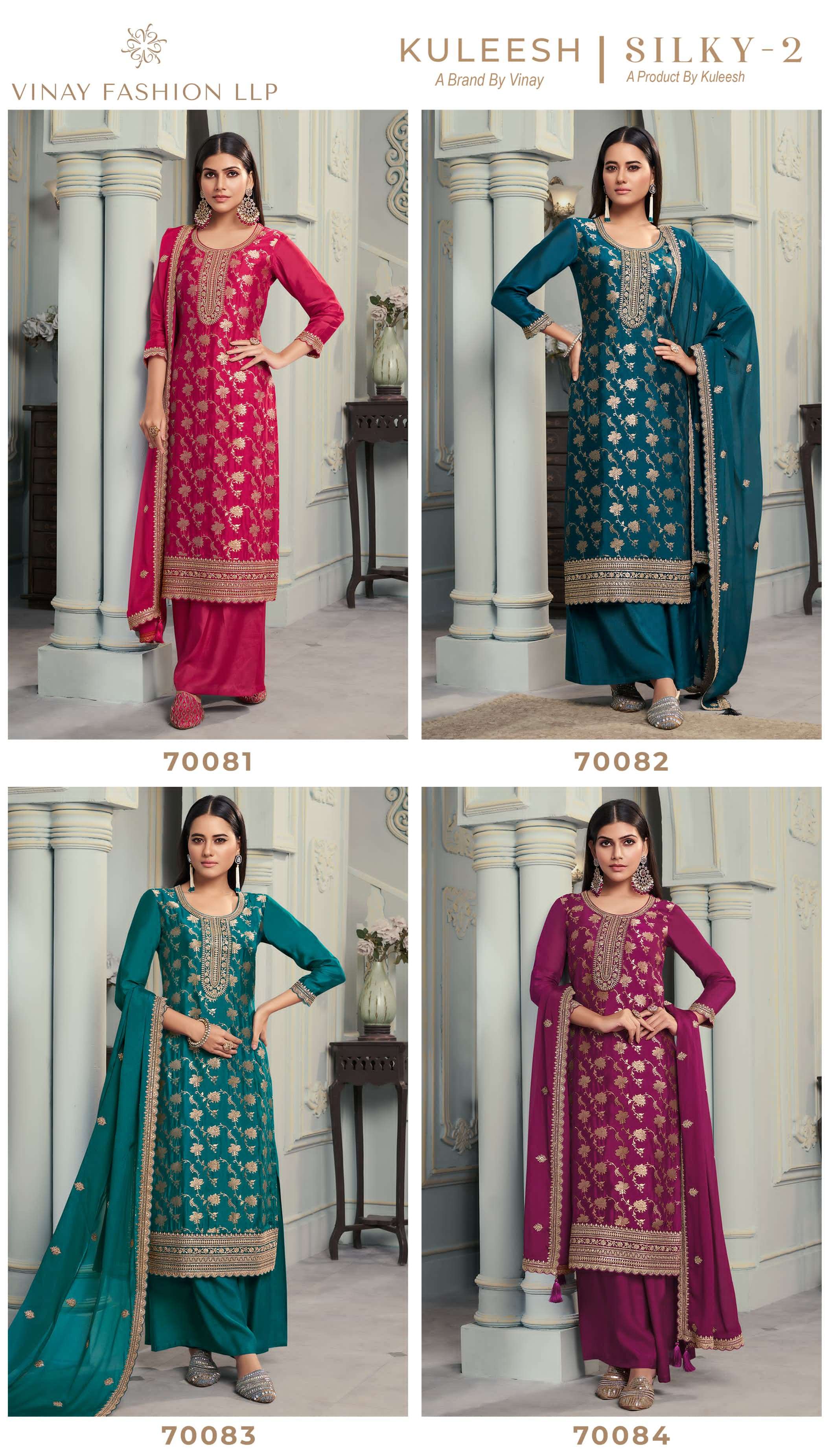 VINAY FASHION KULEESH SILKY VOL 2 SILK JACQUARD DESIGNER SUIT