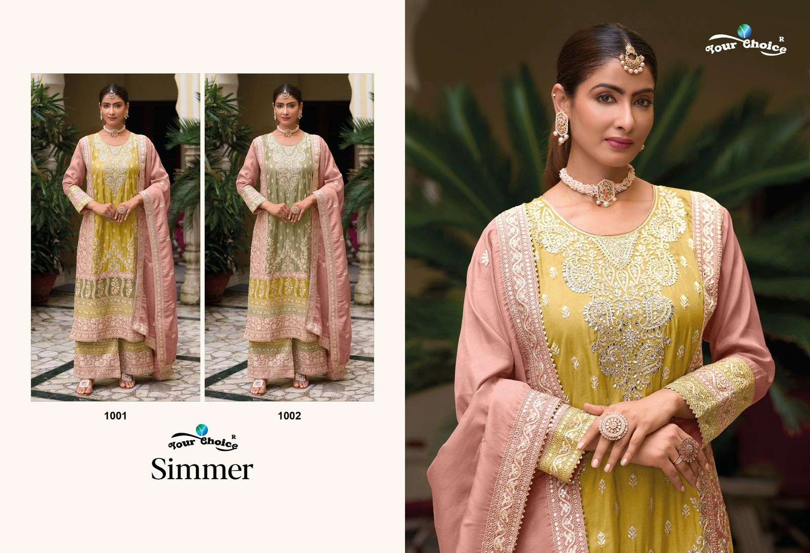 YOUR CHOICE SIMMER HEAVY ELEGANT DESIGNER PARTY WEAR SUIT