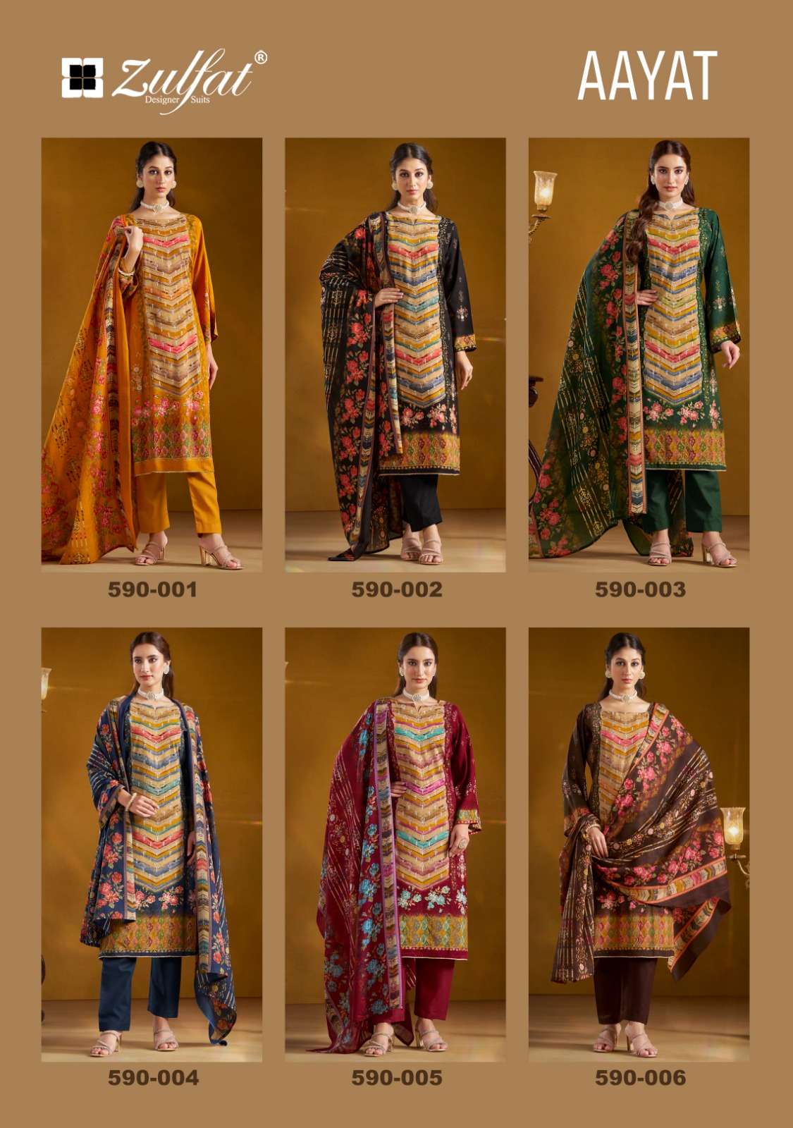 ZULFAT DESIGNER SUITS AAYAT RAYON PRINTS WITH FANCY WORK SUIT