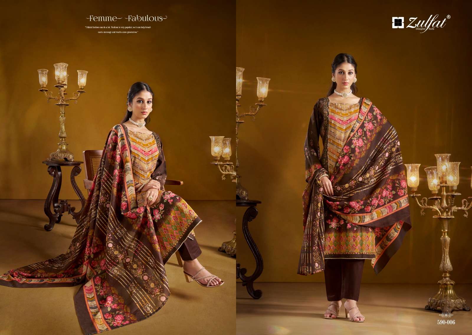ZULFAT DESIGNER SUITS AAYAT RAYON PRINTS WITH FANCY WORK SUIT