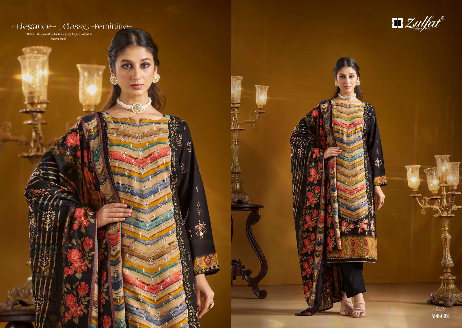 ZULFAT DESIGNER SUITS AAYAT RAYON PRINTS WITH FANCY WORK SUIT