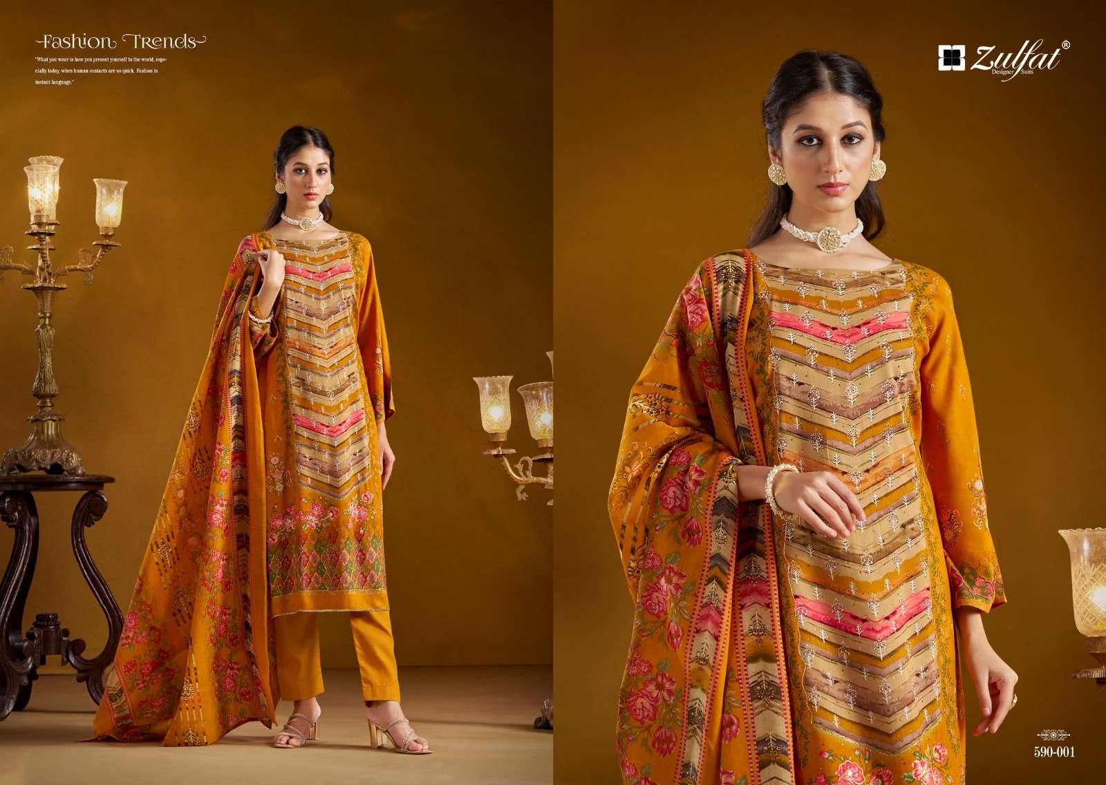 ZULFAT DESIGNER SUITS AAYAT RAYON PRINTS WITH FANCY WORK SUIT