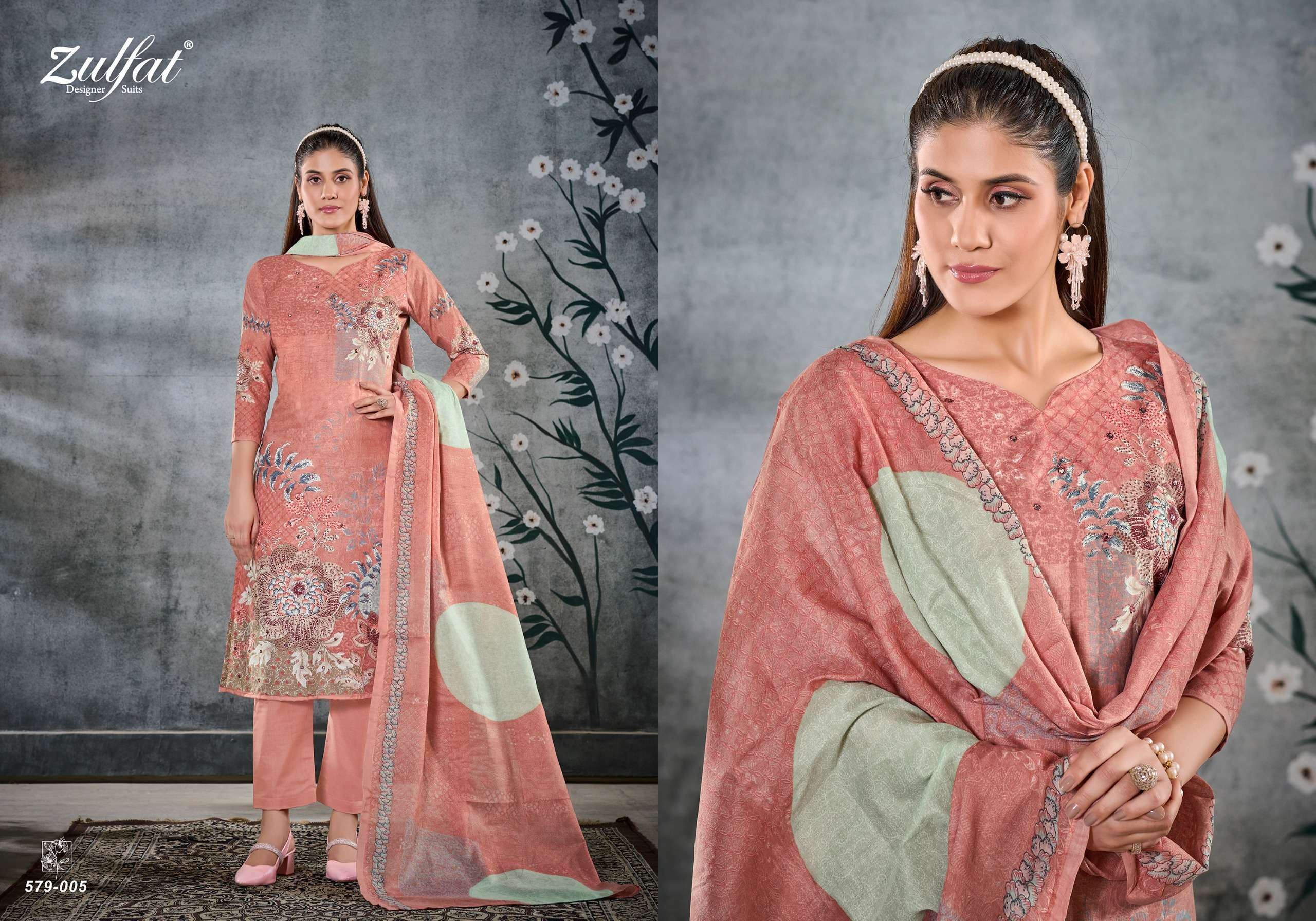 ZULFAT DESIGNER SUITS SUMMER SWAG VOL 4 COTTON DESIGNER PRINT SALWAR SUIT