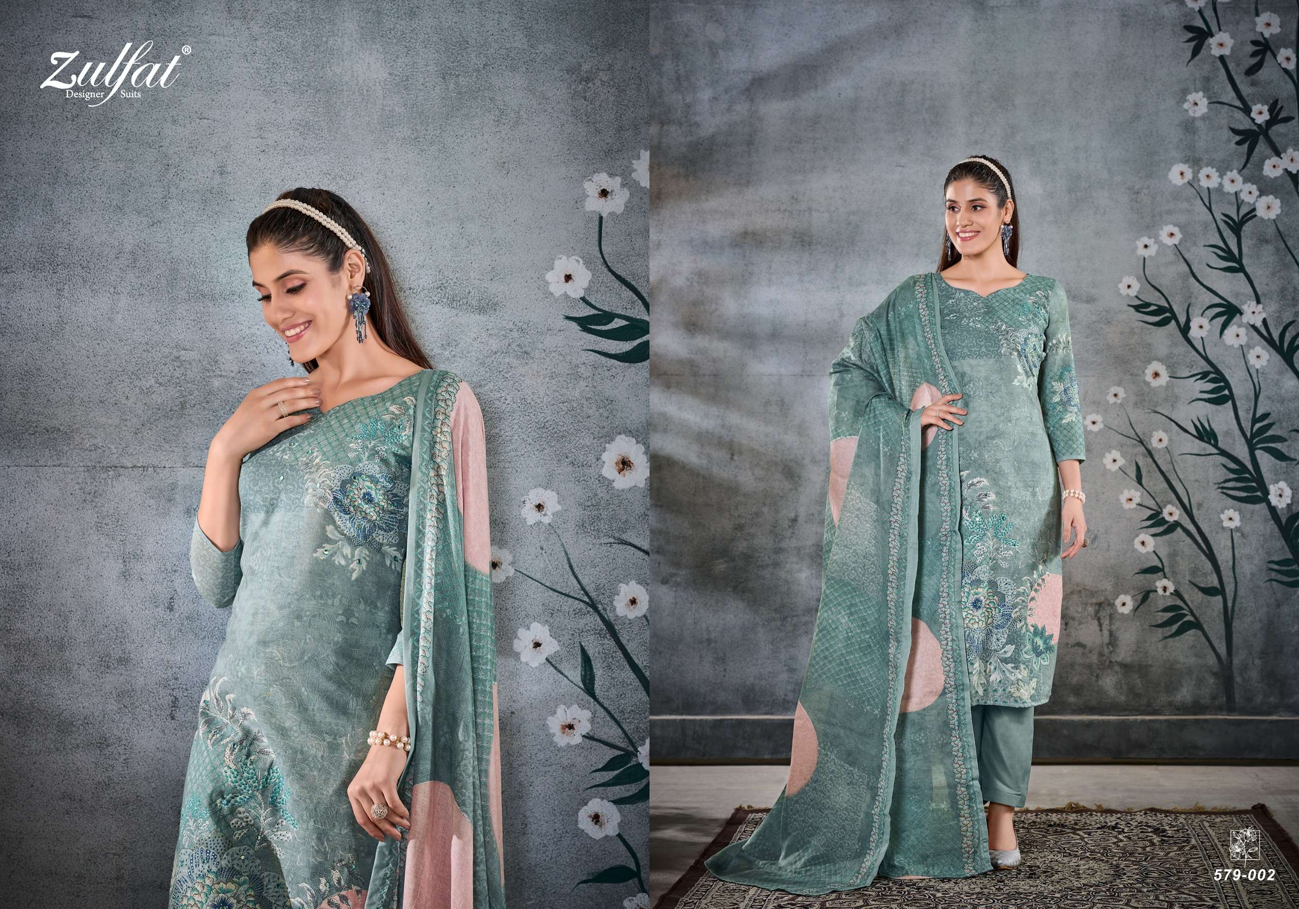 ZULFAT DESIGNER SUITS SUMMER SWAG VOL 4 COTTON DESIGNER PRINT SALWAR SUIT