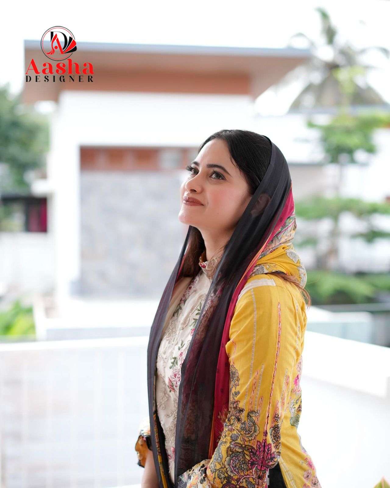 AASHA DESIGNER DESIGN NO - 1080 PURE COTTON PRINT WITH EXCLUSIVE PATCH EMBROIDERY SALWAR SUIT