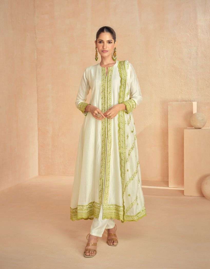 AASHIRWAD CREATION RUBAL SILK BEAUTIFUL DESIGNER GOWN SUIT
