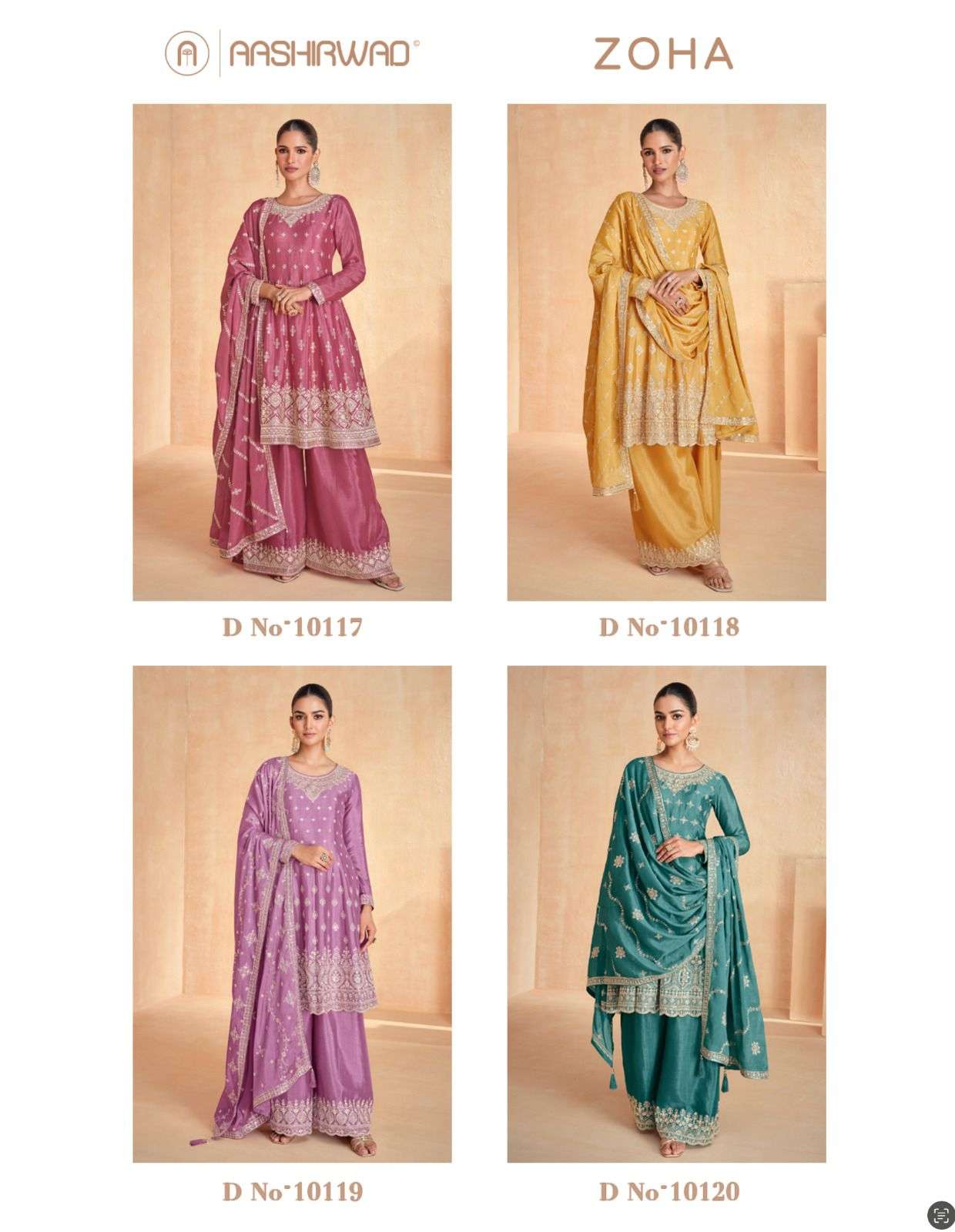 AASHIRWAD CREATION ZOHA HEAVY BEAUTIFUL DESIGNER PARTY WEAR SUIT