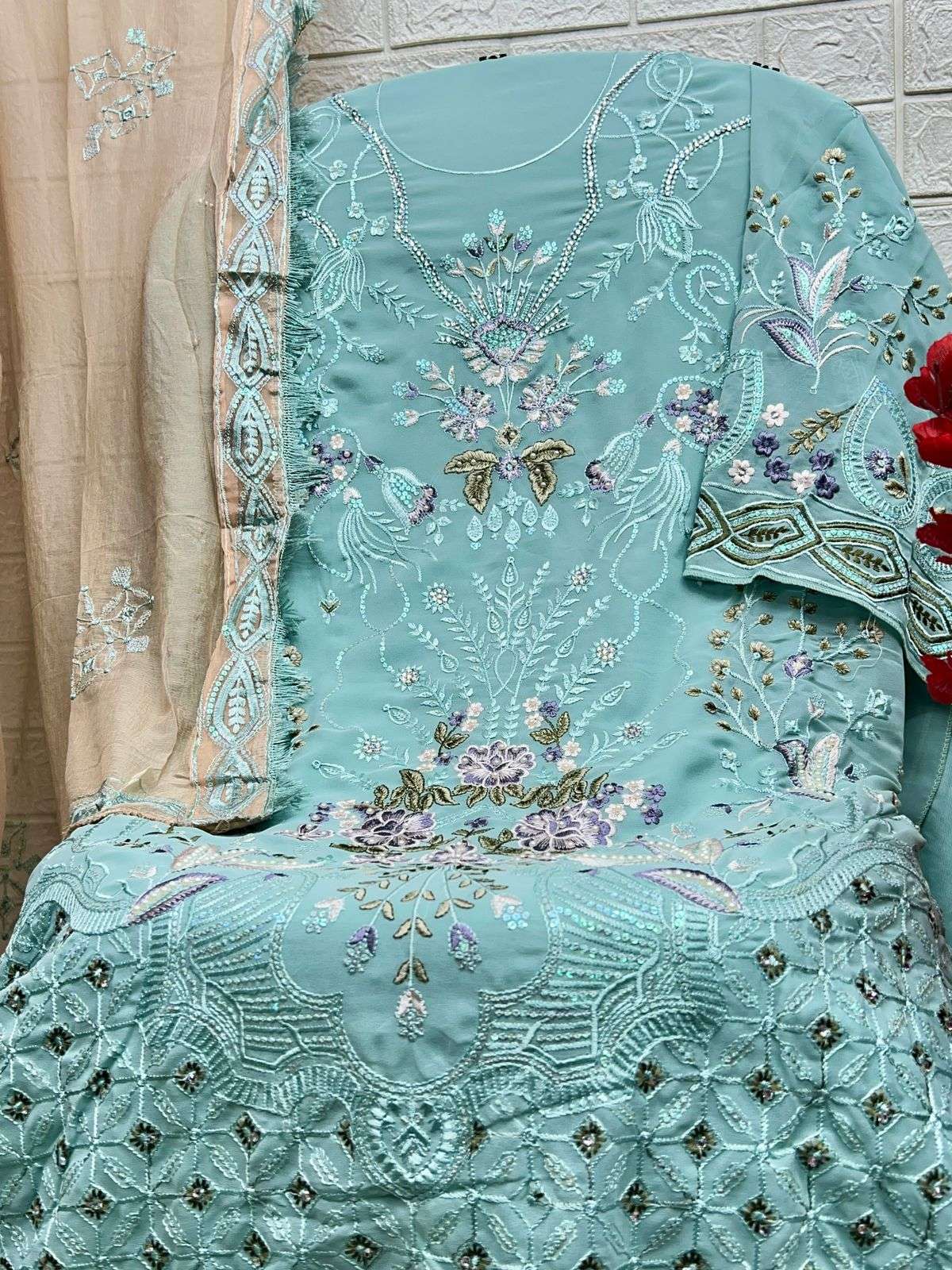 AL KHUSHBU SAMAIRA VOL-10 ALK DESIGN NO - 5079-5081 GEORGETTE HEAVY EMBROIDERY PAKISTANI SUIT