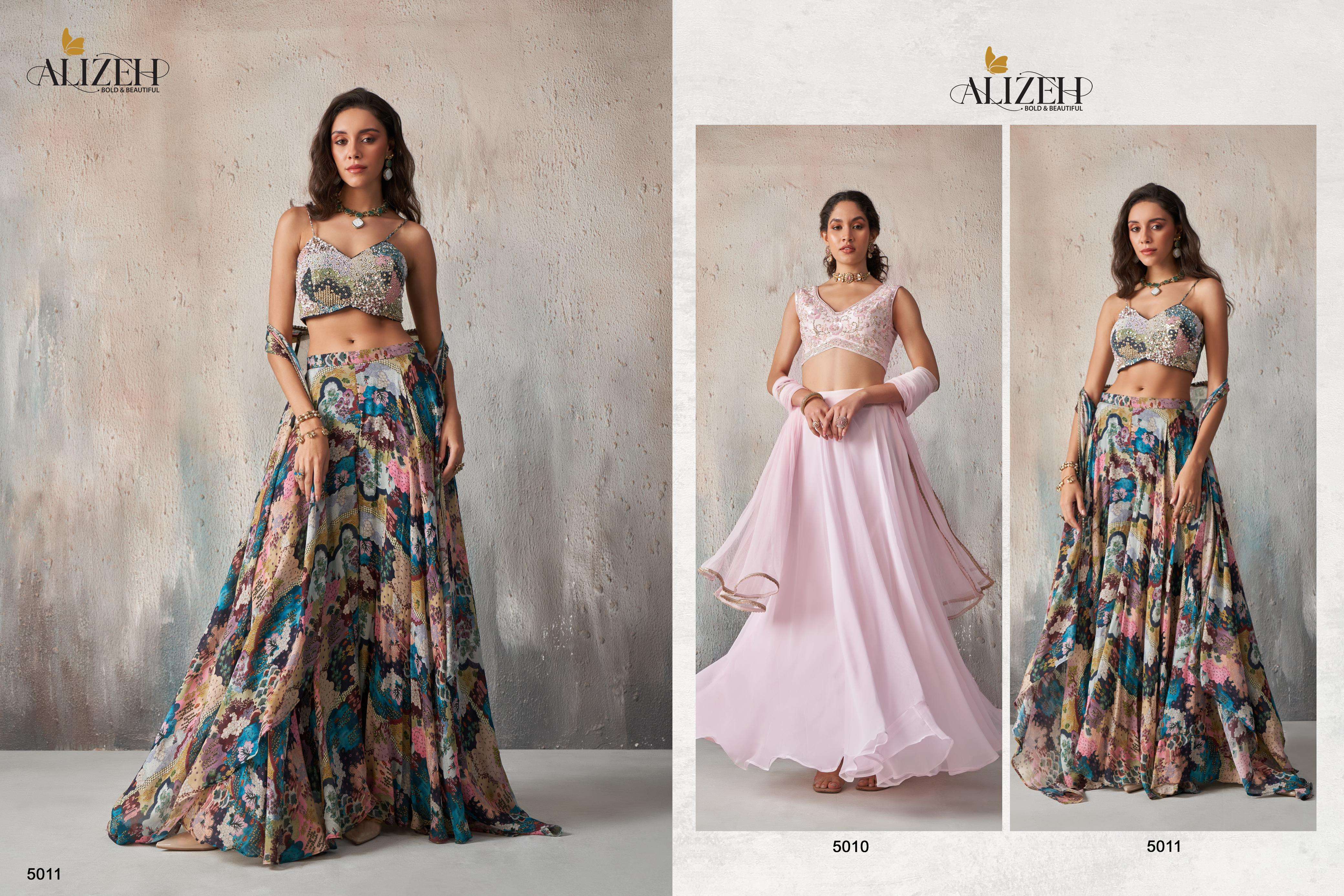 ALIZEH READY MADE VOL 2 BEAUTIFUL DESIGNER WEDDING WEAR LEHENGA 