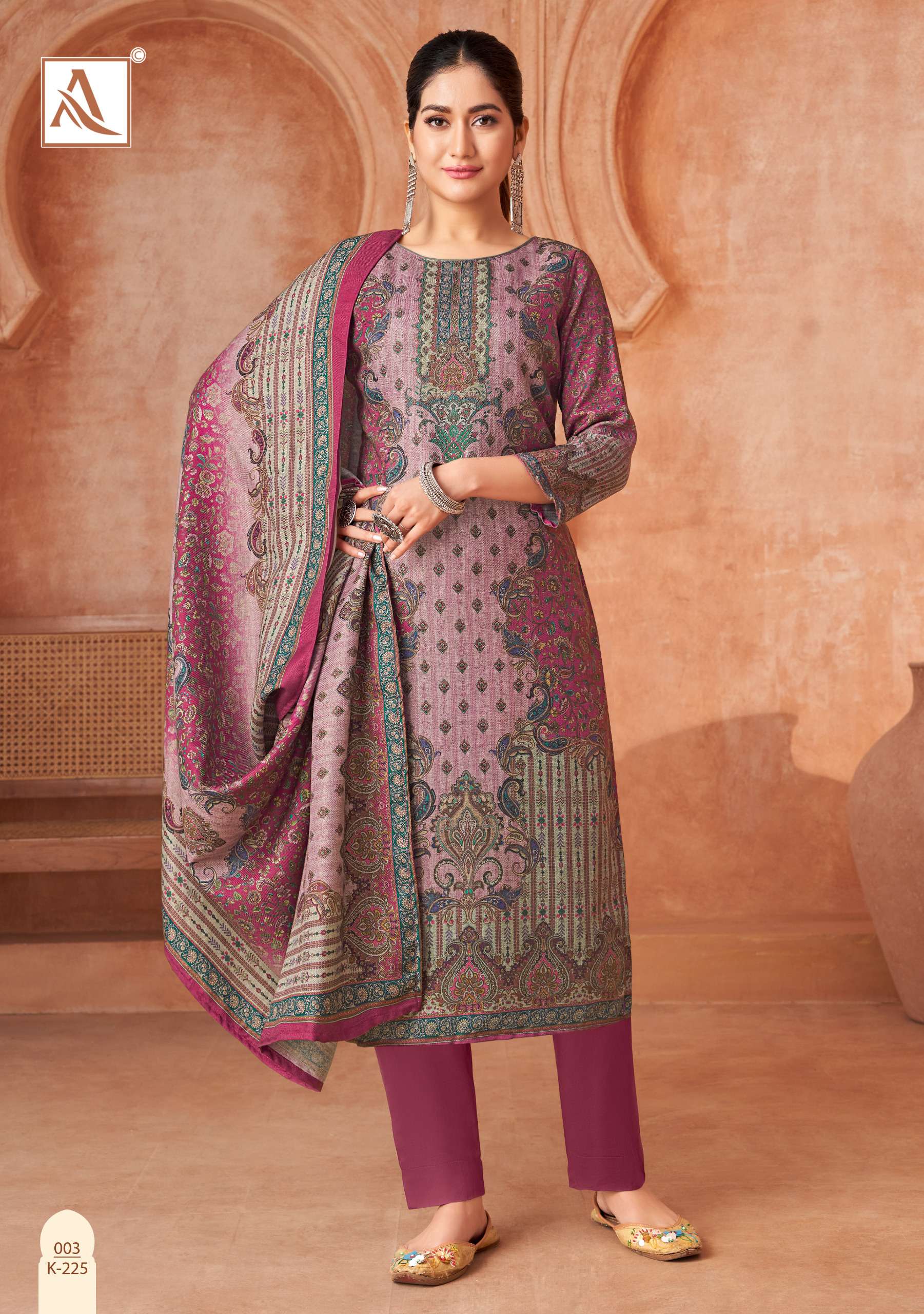 ALOK SUITS NIRVANA VISCOSE DIGITAL PRINT WITH FANCY WORK SUIT