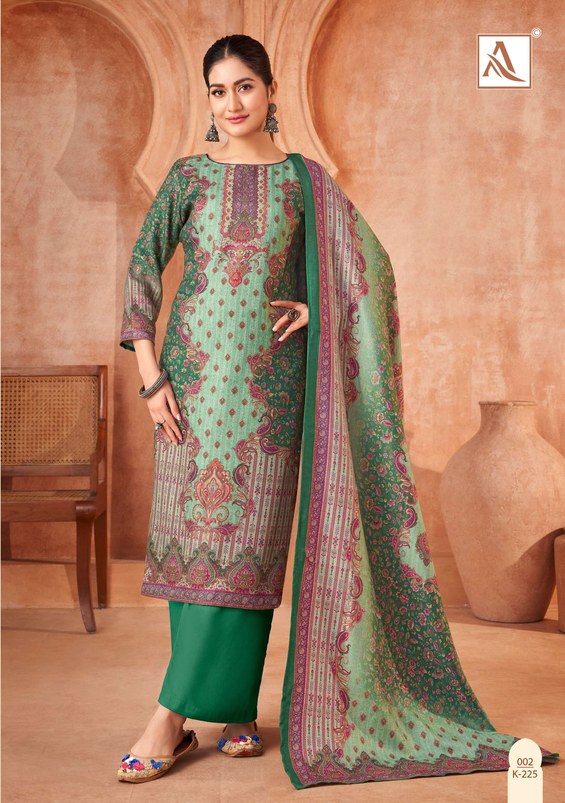 ALOK SUITS NIRVANA VISCOSE DIGITAL PRINT WITH FANCY WORK SUIT