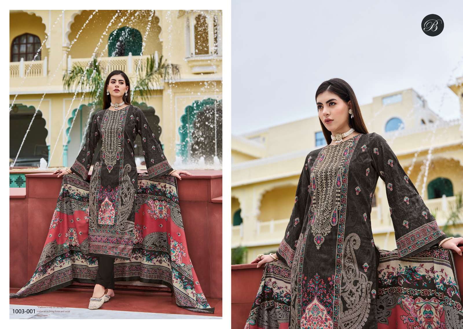 BELLIZA DESIGNER STUDIO NAIRA VOL 81 COTTON DIGITAL PRINT WITH FANCY WORK SUIT