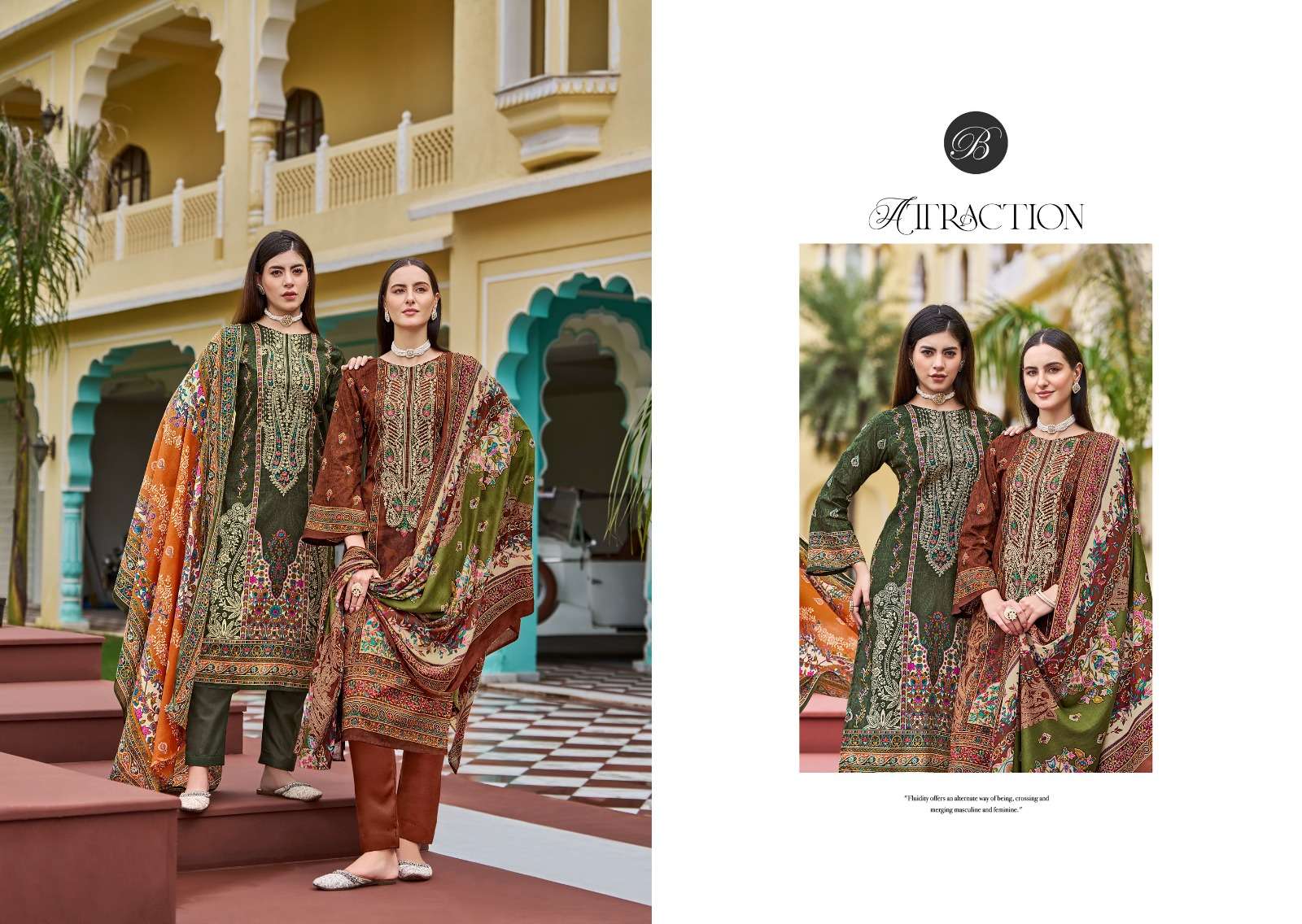 BELLIZA DESIGNER STUDIO NAIRA VOL 81 COTTON DIGITAL PRINT WITH FANCY WORK SUIT