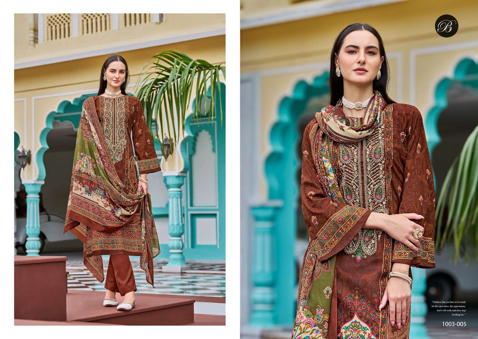 BELLIZA DESIGNER STUDIO NAIRA VOL 81 COTTON DIGITAL PRINT WITH FANCY WORK SUIT