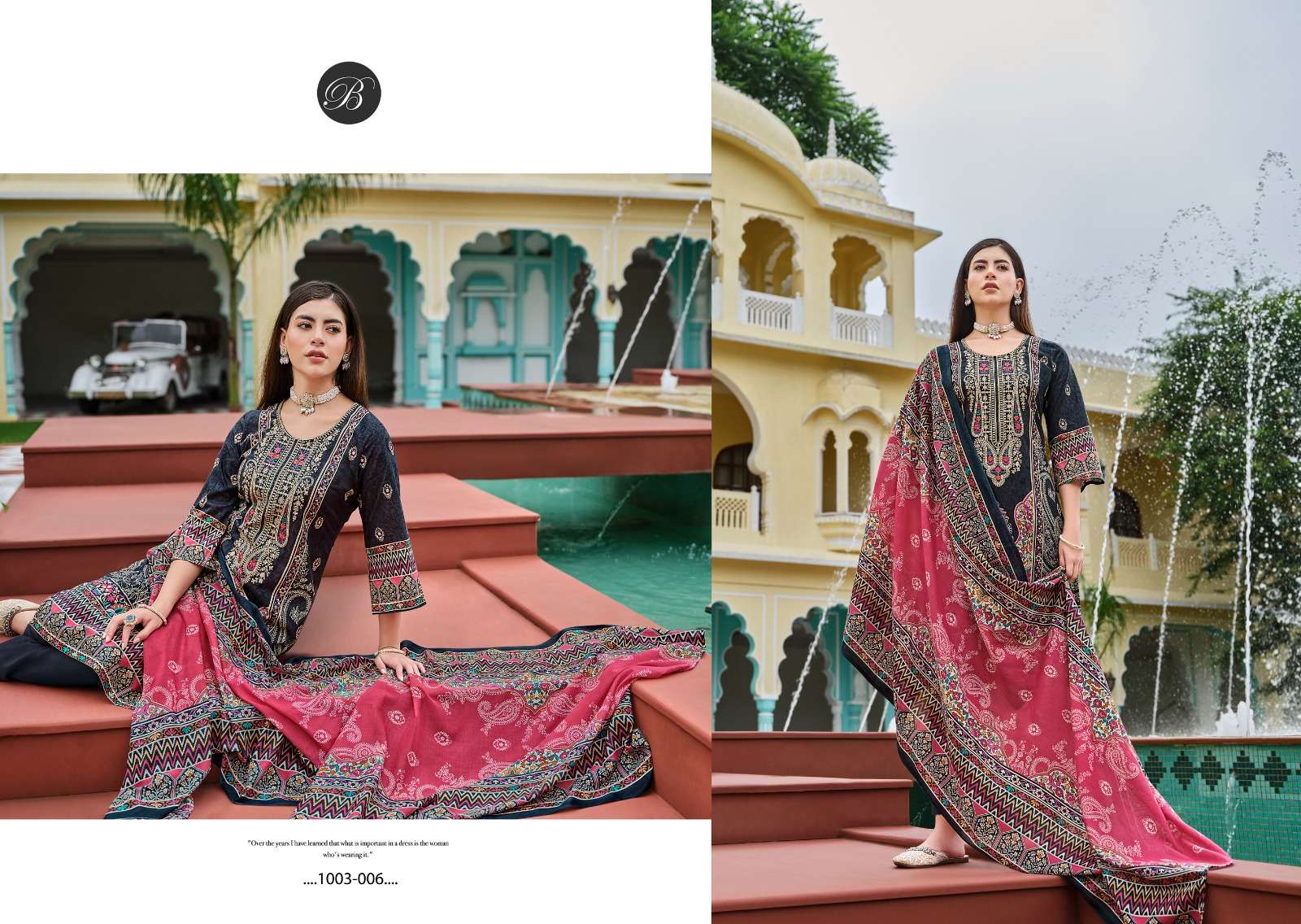 BELLIZA DESIGNER STUDIO NAIRA VOL 81 COTTON DIGITAL PRINT WITH FANCY WORK SUIT