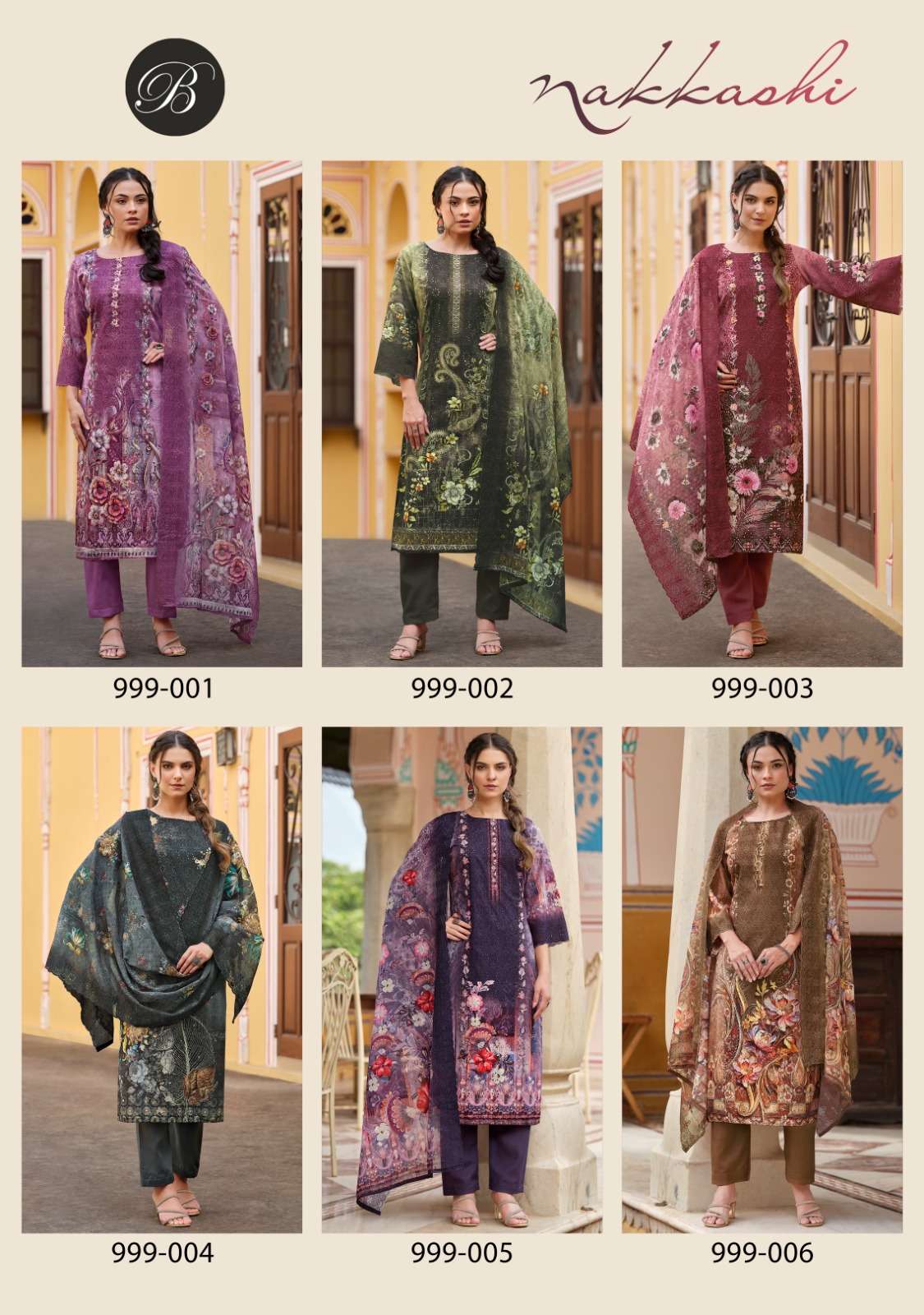 BELLIZA DESIGNER STUDIO NAKKASHI COTTON DIGITAL PRINT WITH EMBROIDERY WORK SUIT