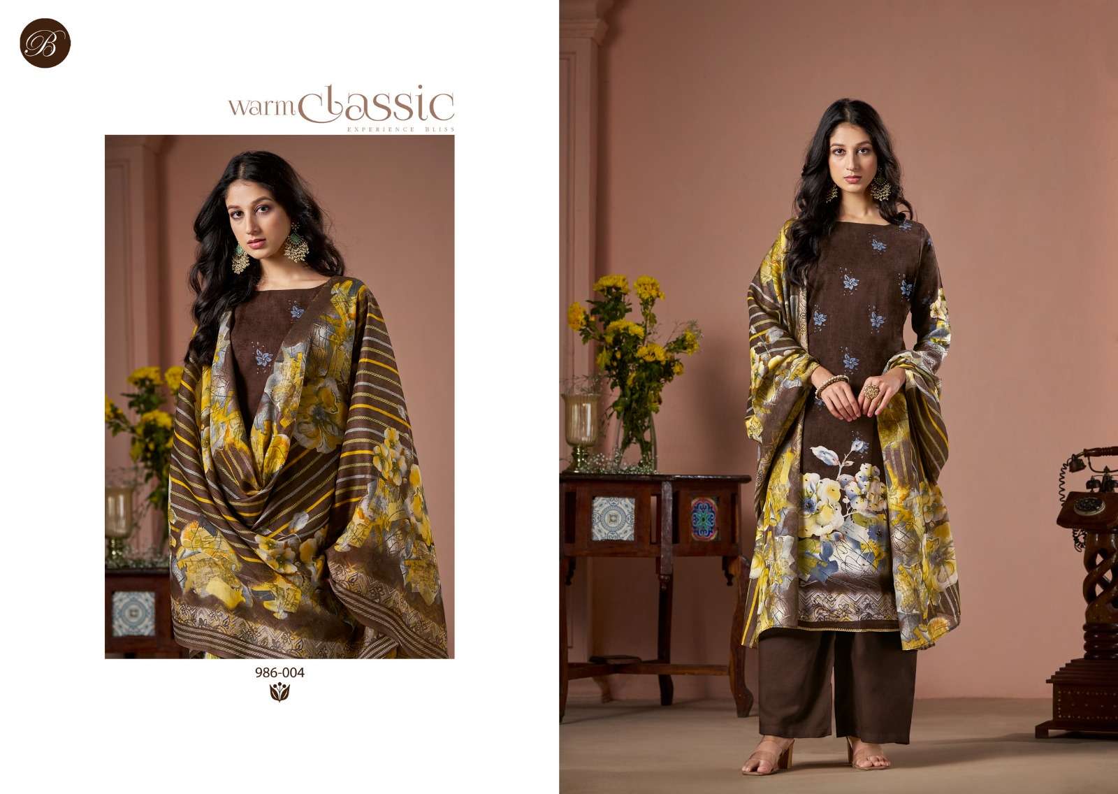 BELLIZA DESIGNER STUDIO SABAA RAYON DIGITAL PRINTS WITH FANCY WORK SUIT
