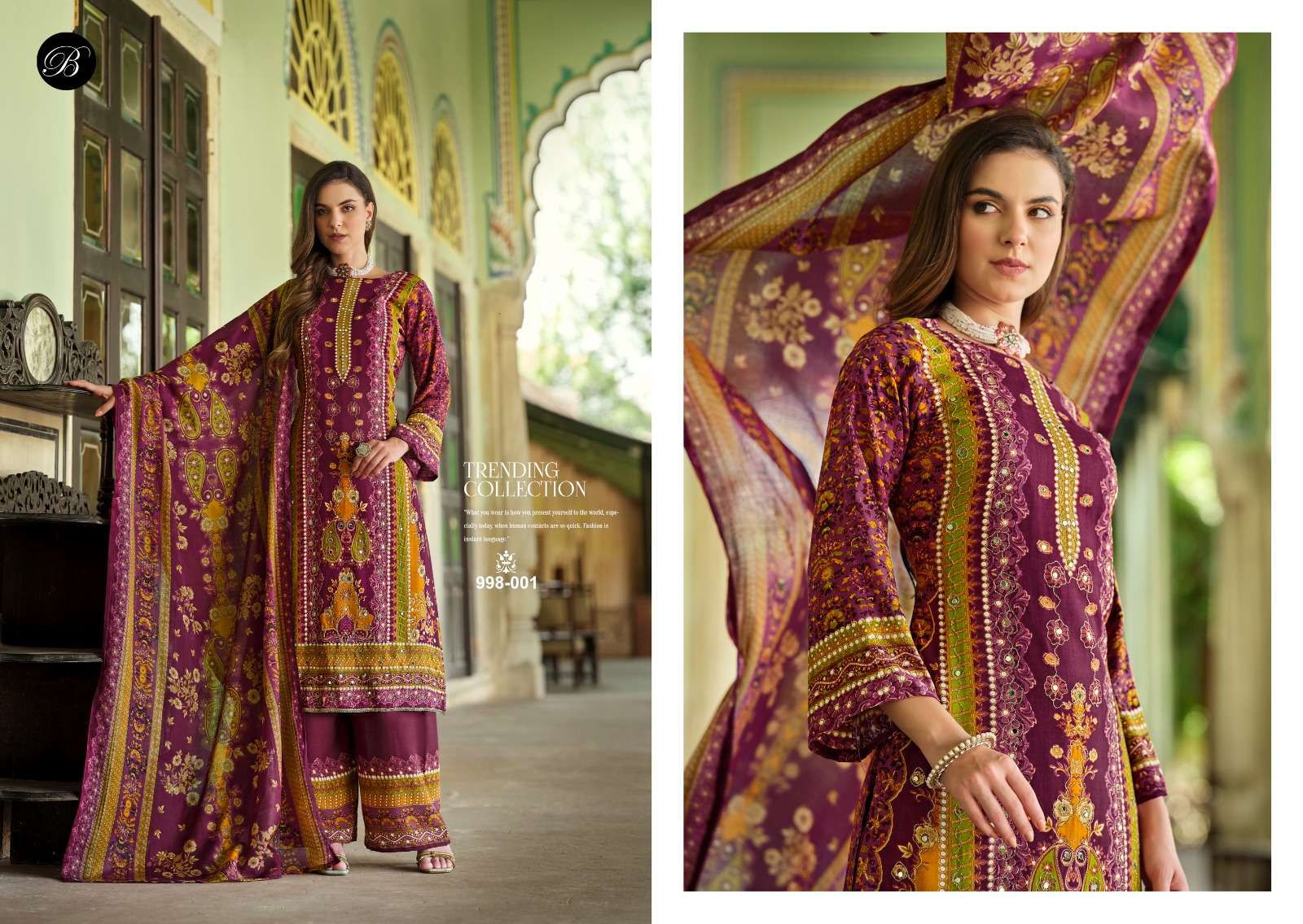 BELLIZA DESIGNER STUDIO SHAHEEN RAYON DIGITAL PRINT WITH WORK SUIT