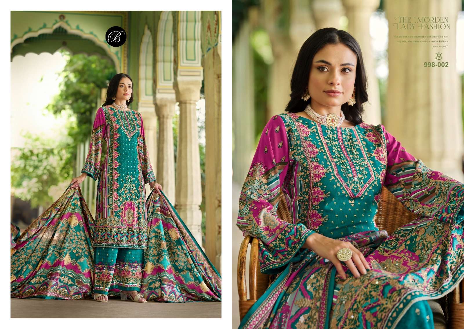 BELLIZA DESIGNER STUDIO SHAHEEN RAYON DIGITAL PRINT WITH WORK SUIT