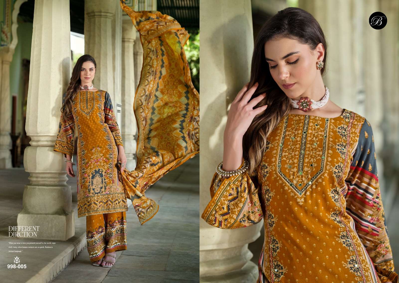 BELLIZA DESIGNER STUDIO SHAHEEN RAYON DIGITAL PRINT WITH WORK SUIT