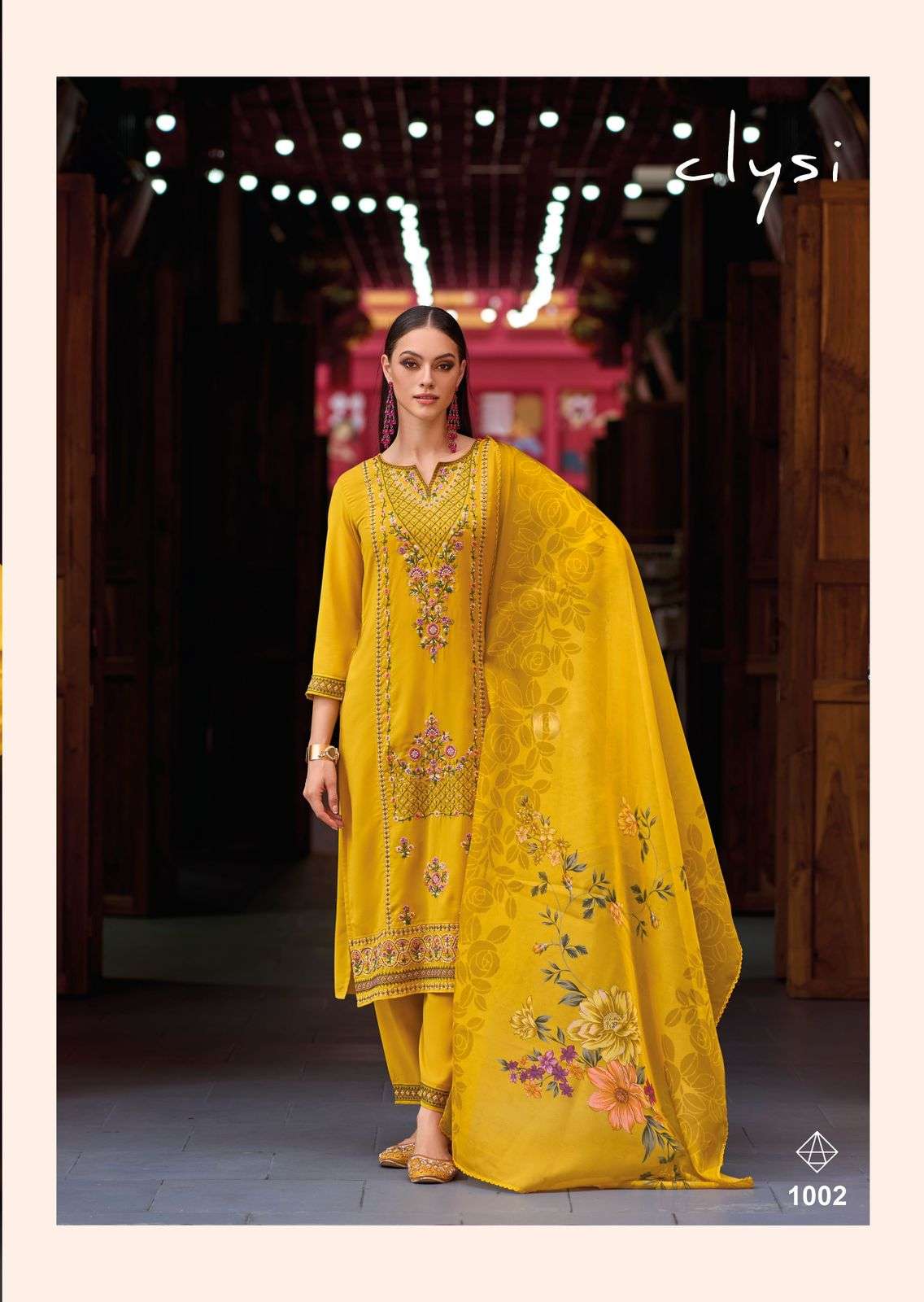 CLYSI SOFIYA VISCOSE FANCY HAND WORK DESIGNER KURTI COMBO SET 