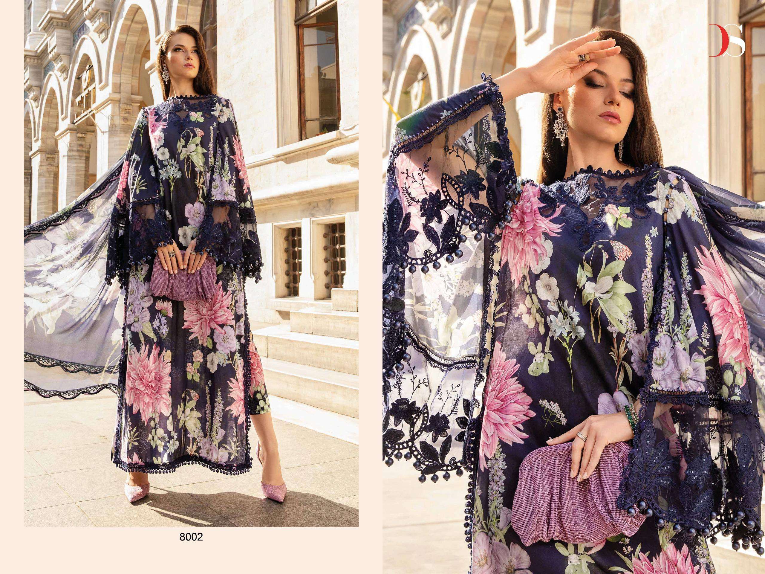 DEEPSY SUITS MARIA B M PRINTS 24 VOL 4 COTTON FANCY WORK SALWAR KAMEEZ 