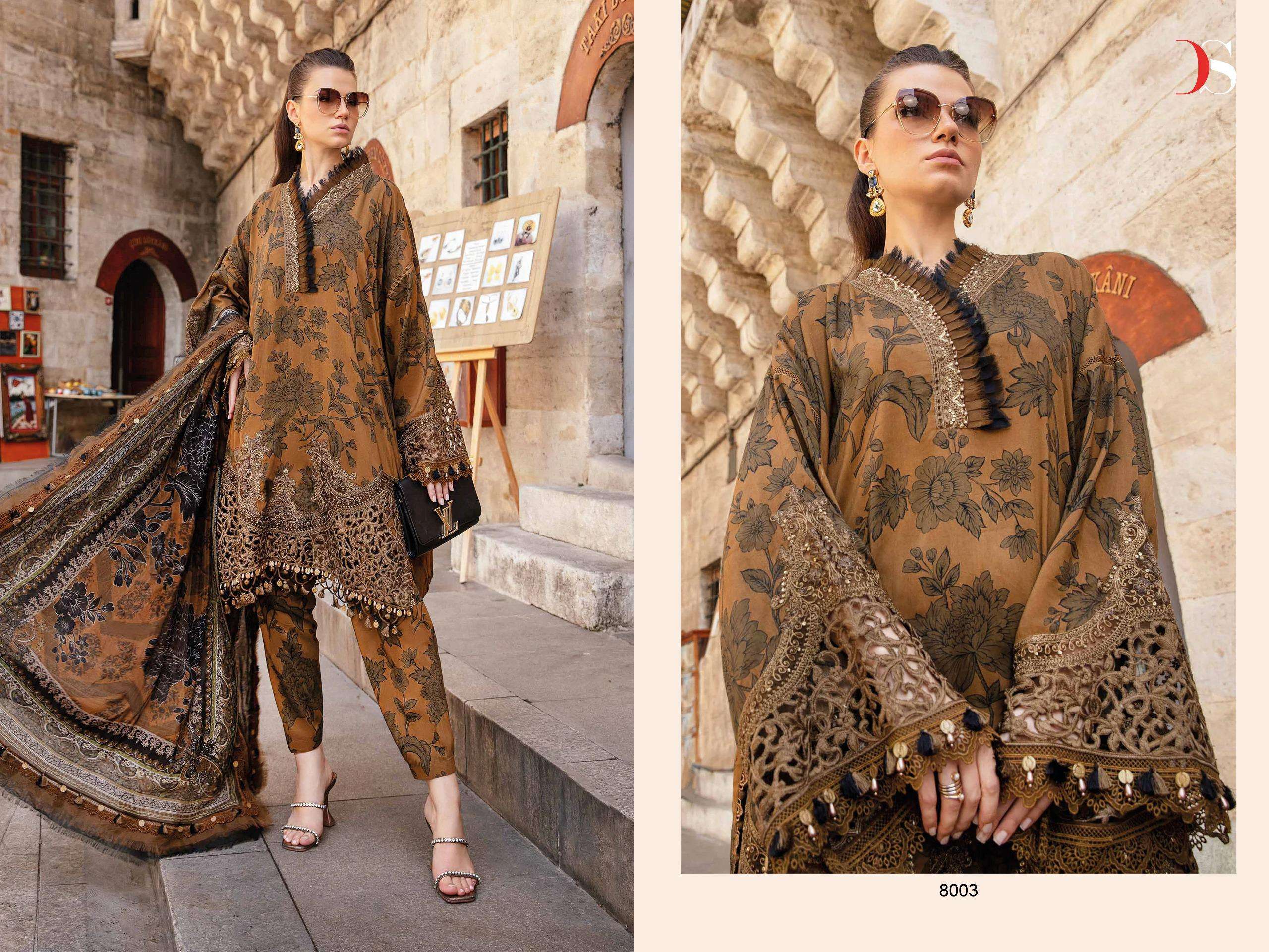 DEEPSY SUITS MARIA B M PRINTS 24 VOL 4 COTTON FANCY WORK SALWAR KAMEEZ 