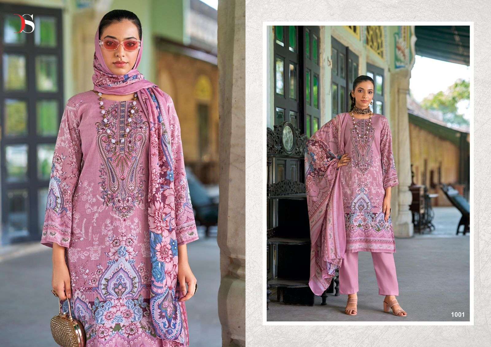 DEEPSY SUITS NAIRA COTTON PRINT WITH FANCY EMBROIDERY WORK SUIT