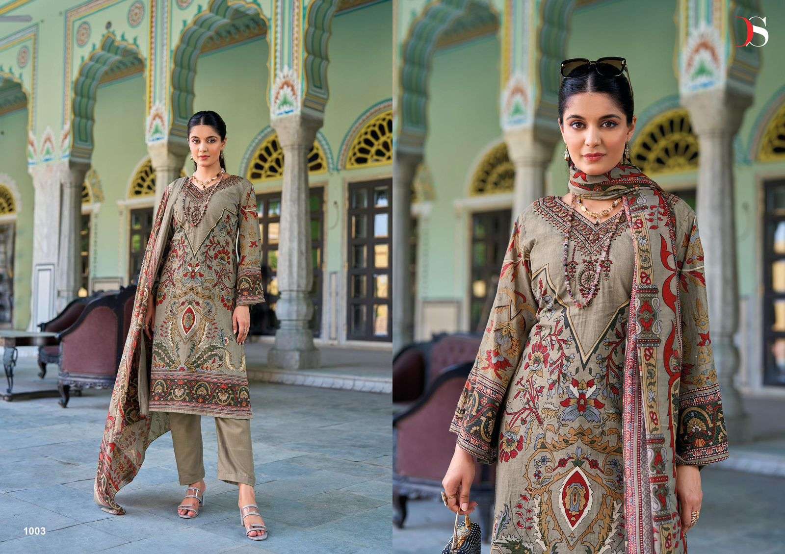 DEEPSY SUITS NAIRA COTTON PRINT WITH FANCY EMBROIDERY WORK SUIT