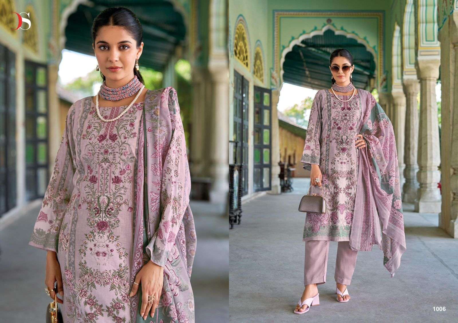 DEEPSY SUITS NAIRA COTTON PRINT WITH FANCY EMBROIDERY WORK SUIT